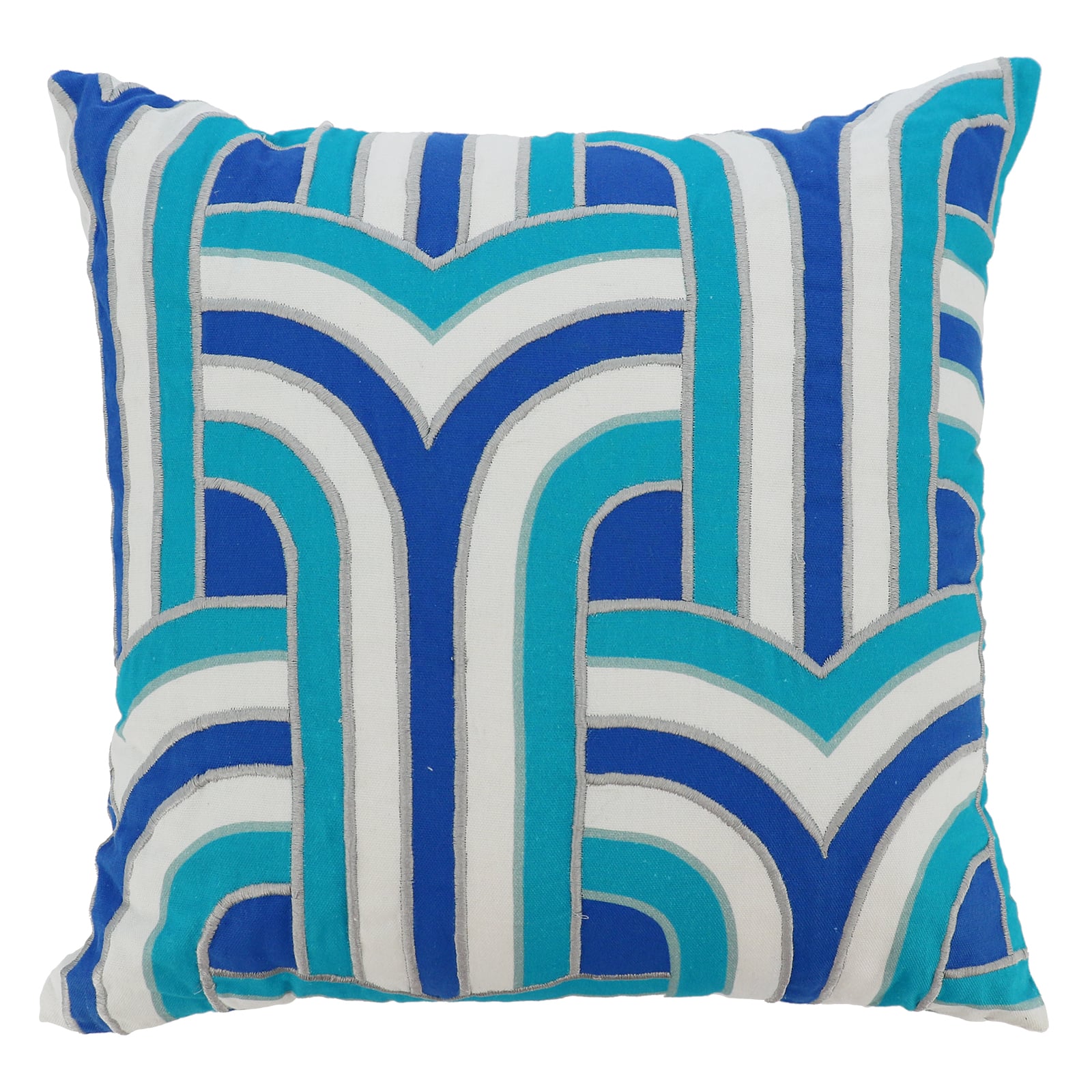 Jonathan Adler x Michaels 18" Blue & White Embroidered Pillow
