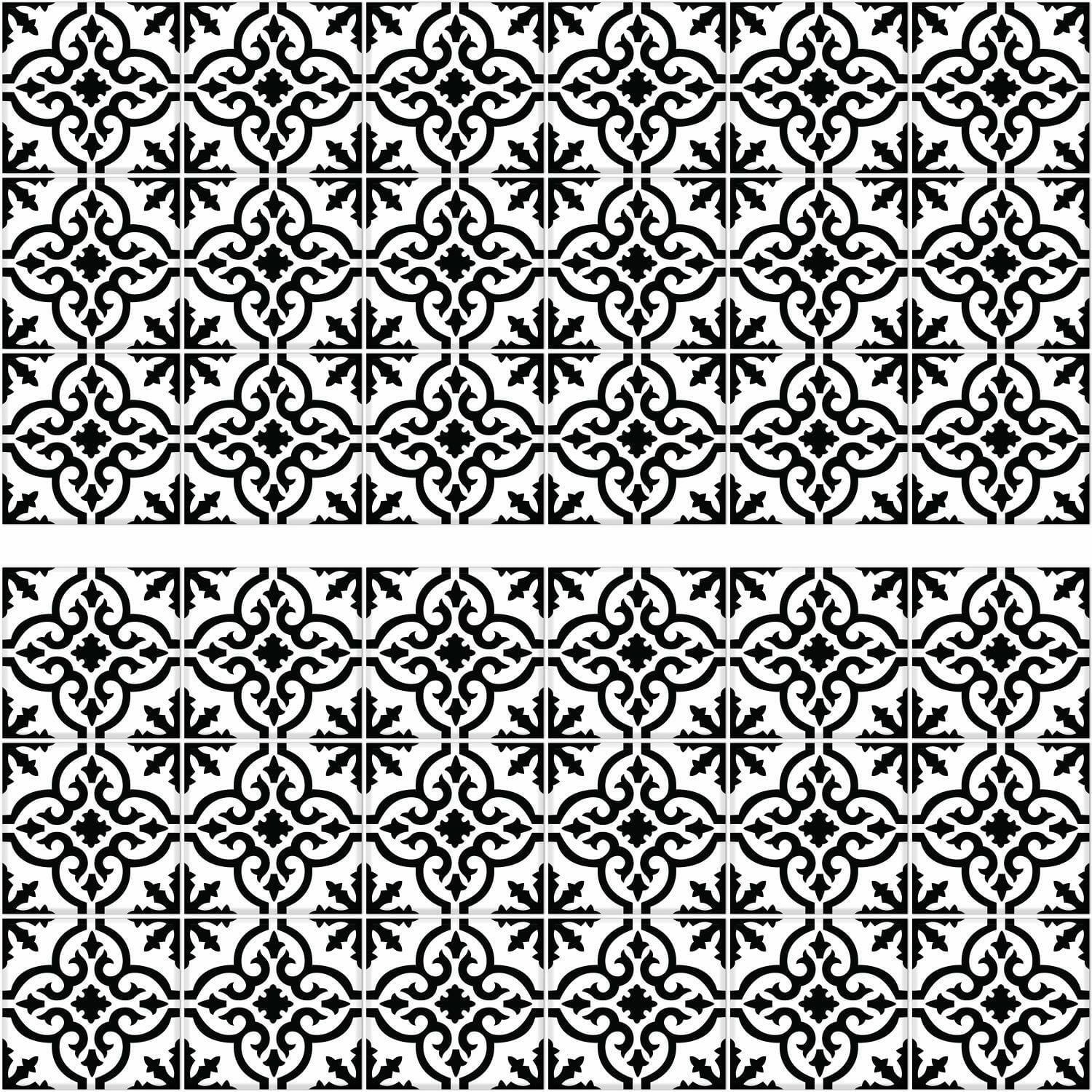 RoomMates Ornate Tile Backsplash Peel & Stick Giant Wall Decals