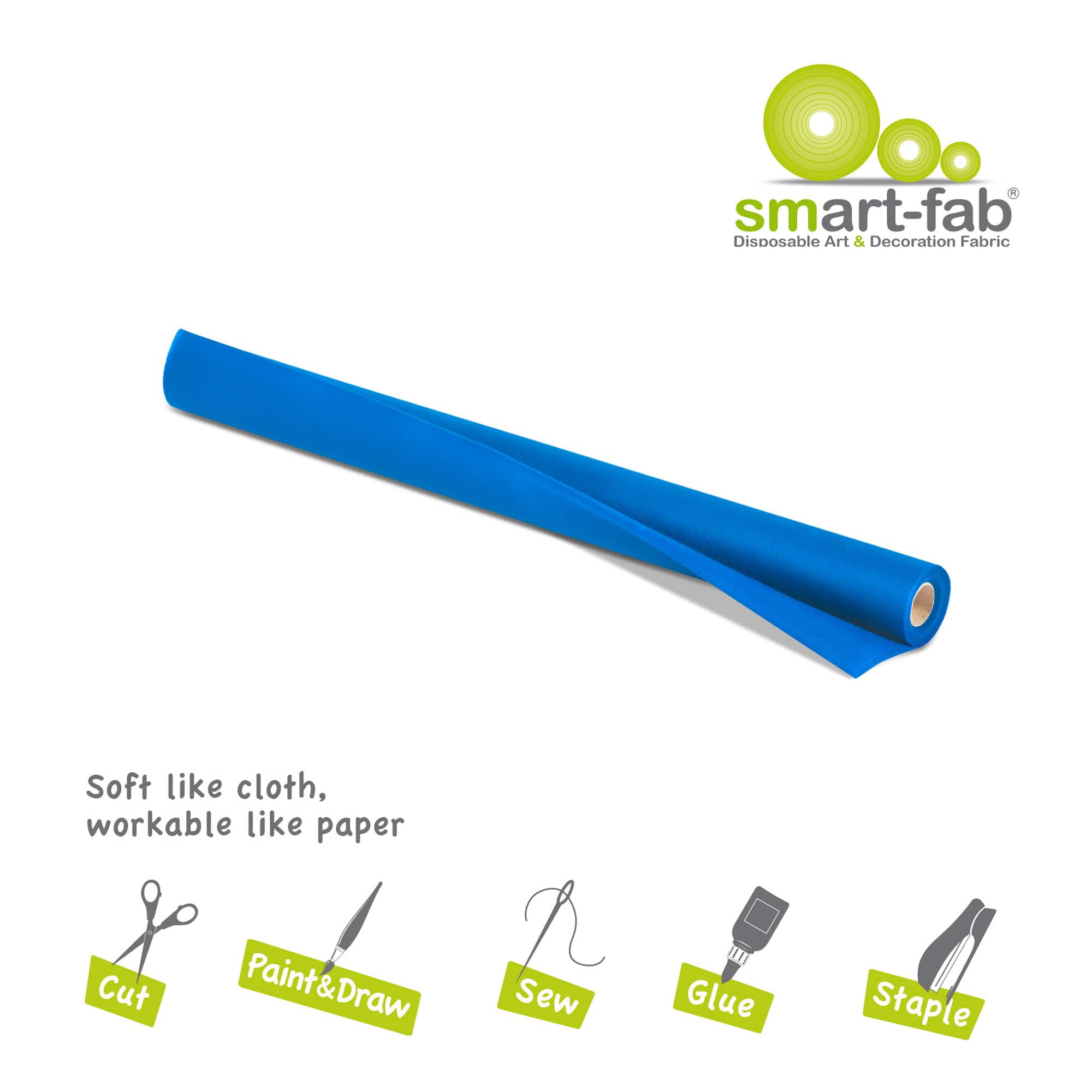 Smart-Fab® 24" x 18" Art & Decoration Fabric Roll, 3ct.