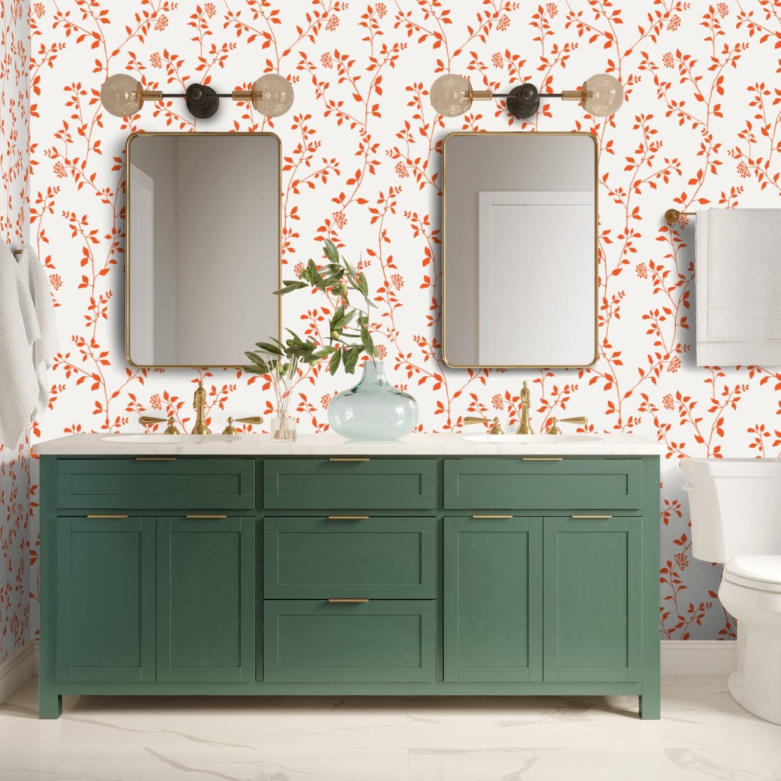 Simple Shapes Willow Bloom Branch Pre-Pasted Wallpaper Rolls, 2ct.