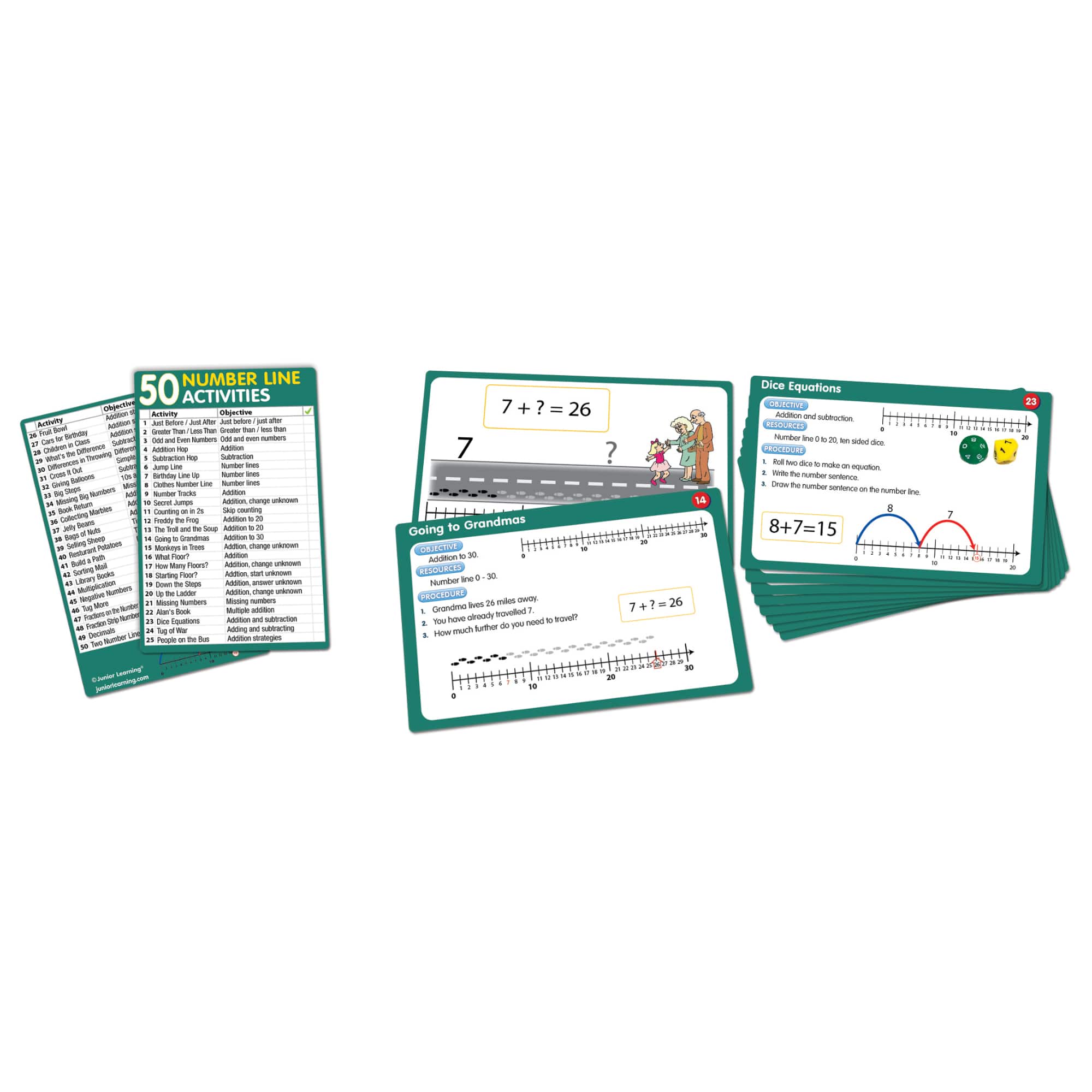 Junior Learning® 50 Number Line Activities Learning Set