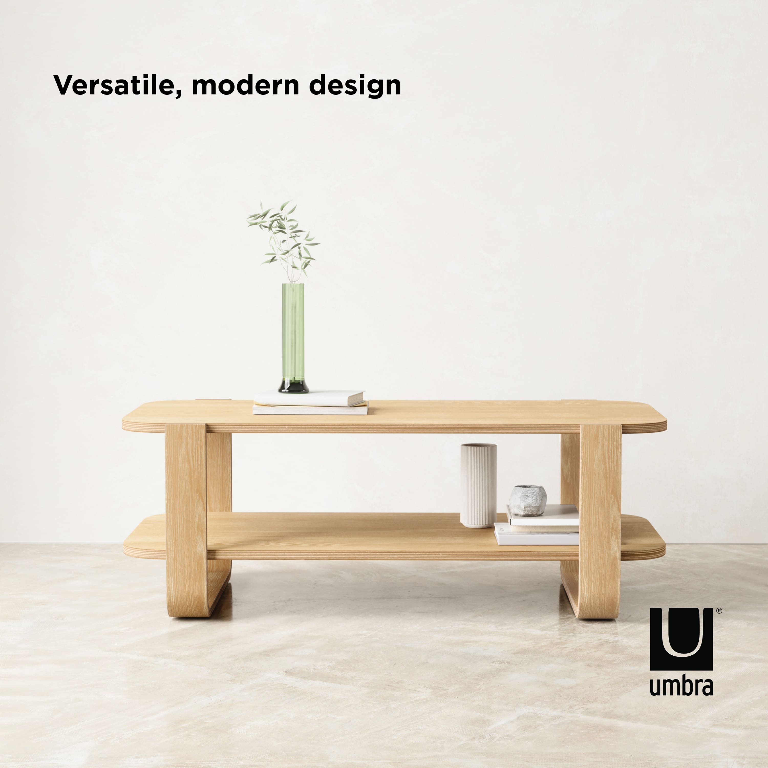 Umbra 43" x 16" Natural Bellwood Coffee Table