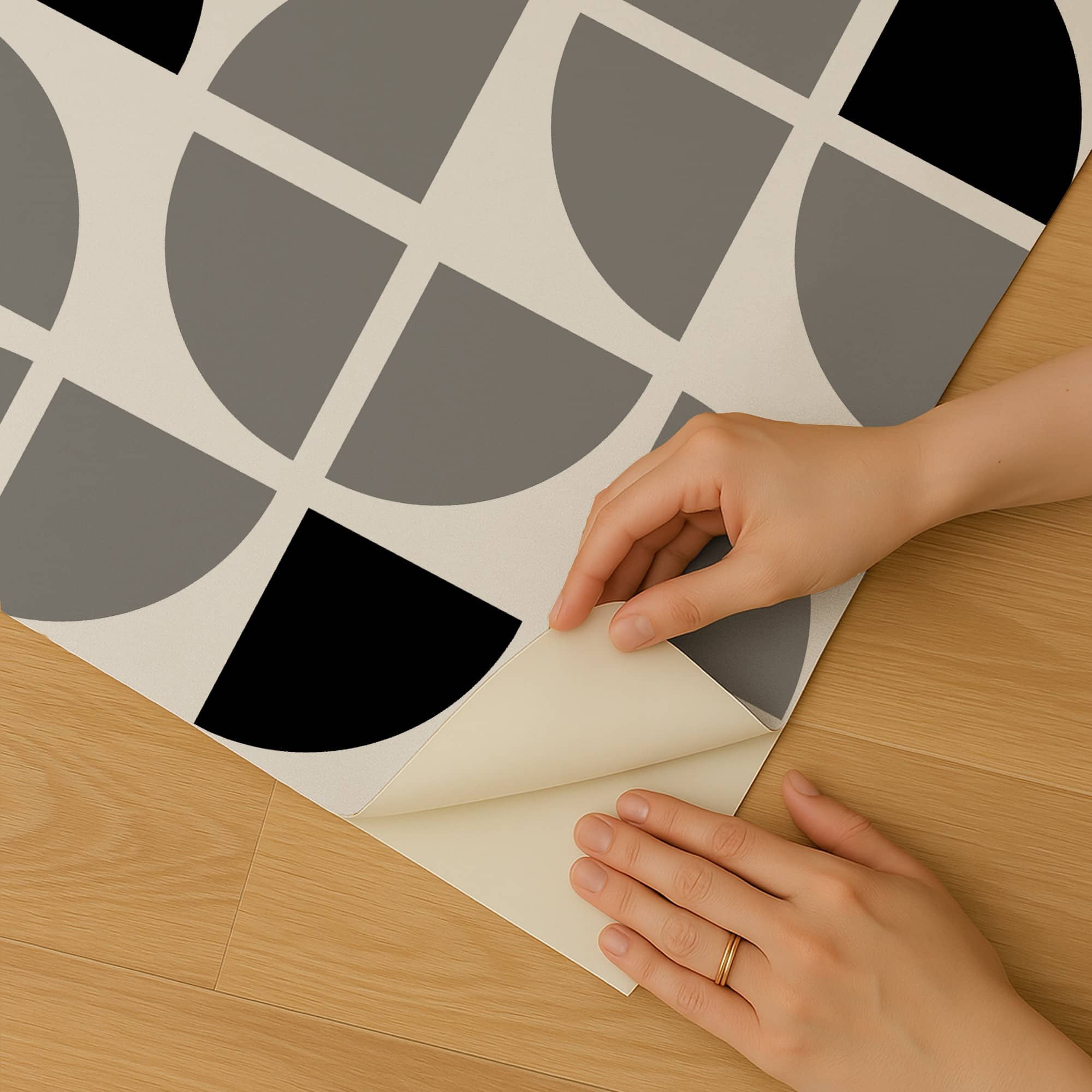 Designs Direct Mod Geo Crescents Peel & Stick Wallpaper