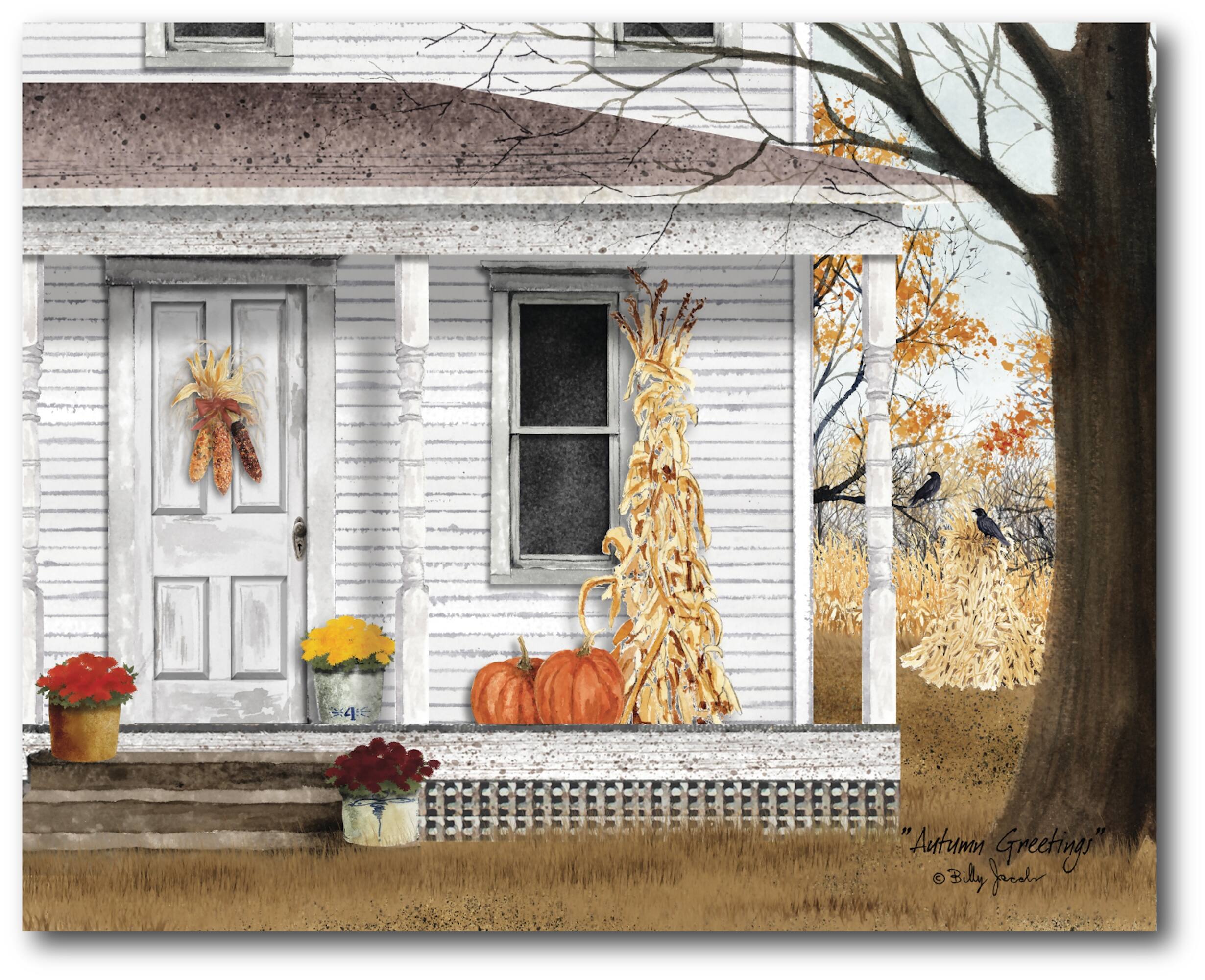 Courtside Market® Autumn Porch Gallery Wrapped Canvas Wall Art