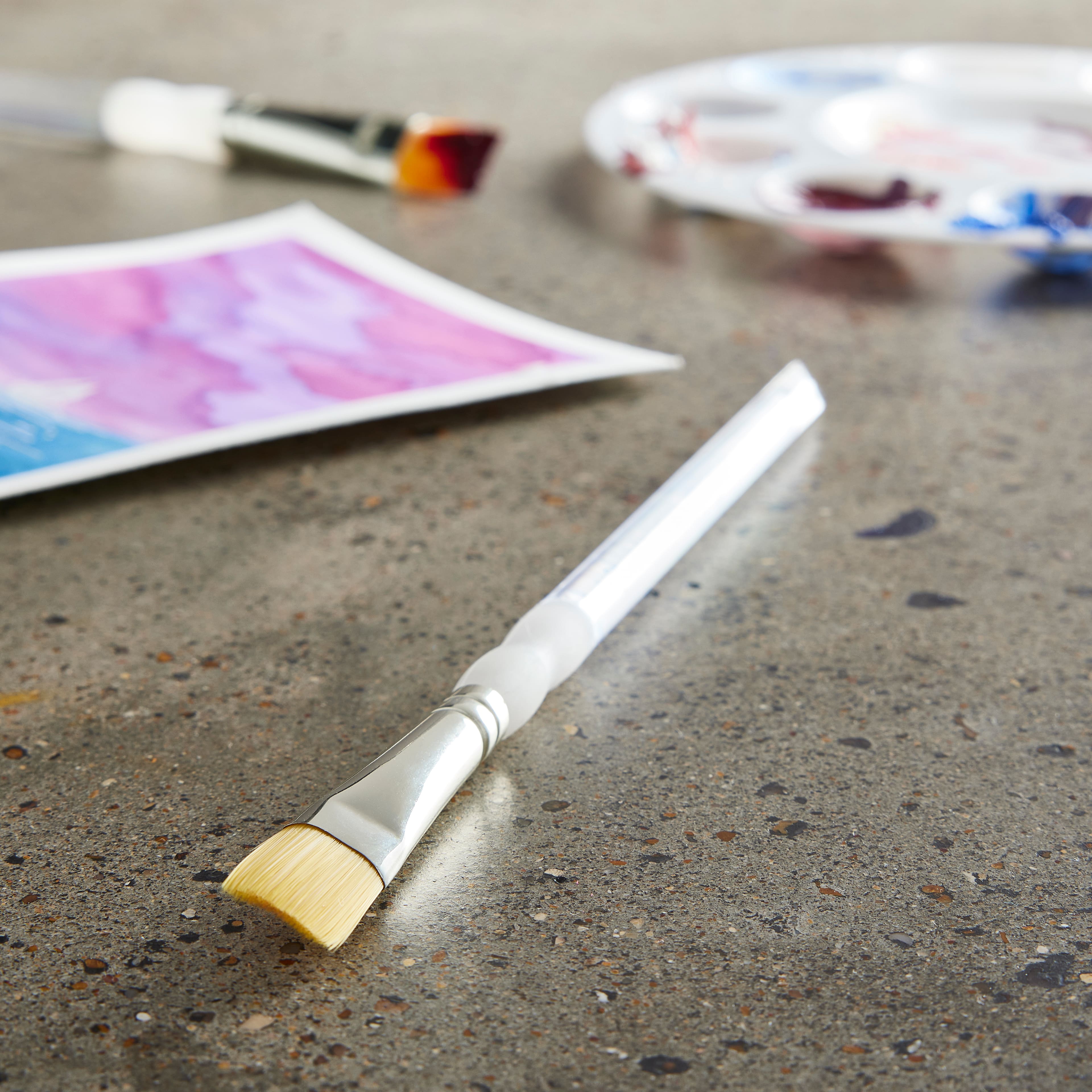 12 Pack: Royal & Langnickel® Soft-Grip™ Golden Taklon Short Handle Shader Brush