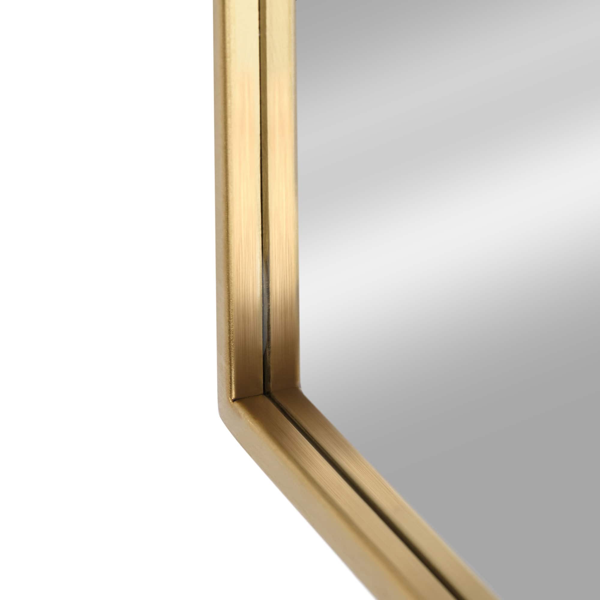 Head West Brassy Gold Spectrum Metal Rectangular Bathroom Vanity Mirror - 30" x 24"
