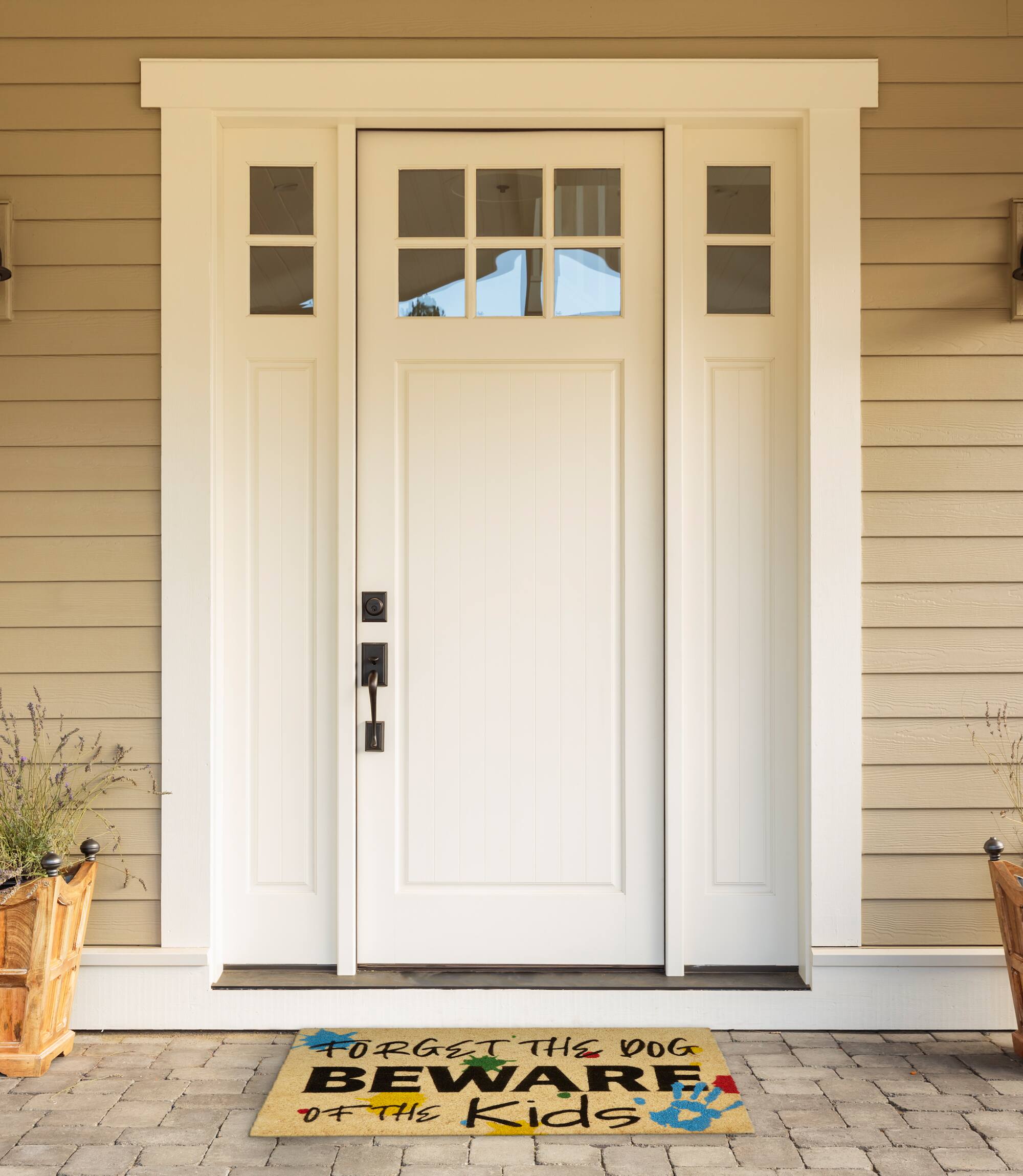 DII® Forget The Dog & Beware Of The Kids Doormat