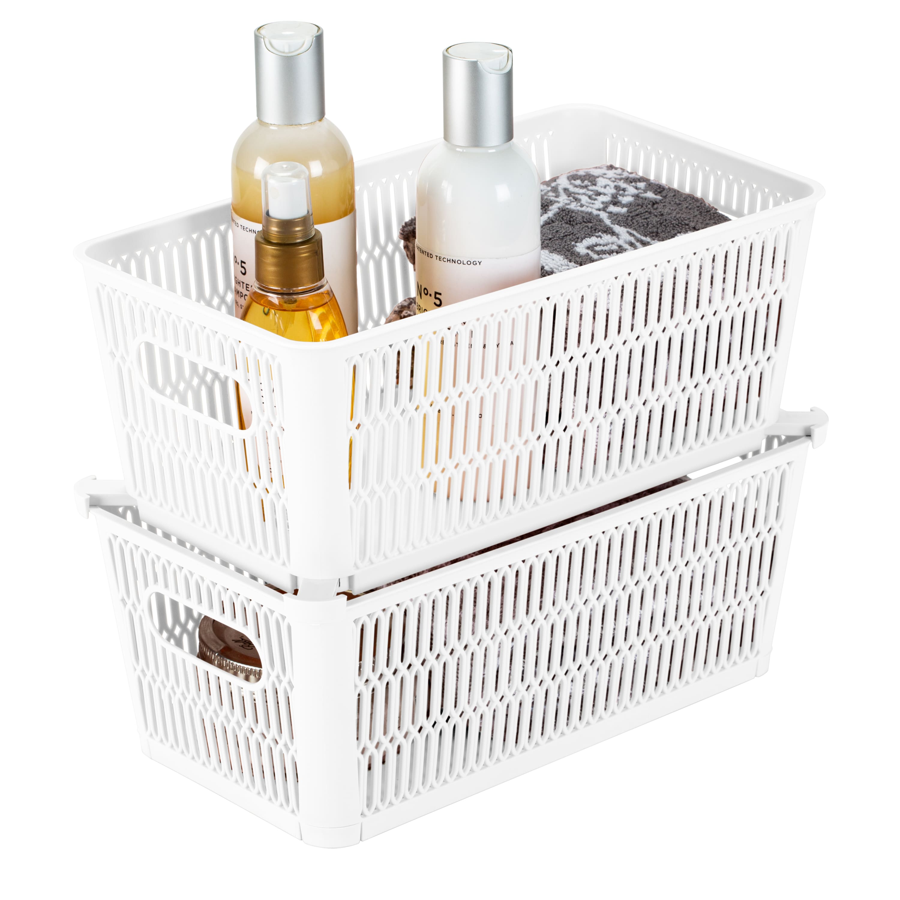 Simplify Slide 2 Stack It Small Storage Tote Baskets, 2ct.