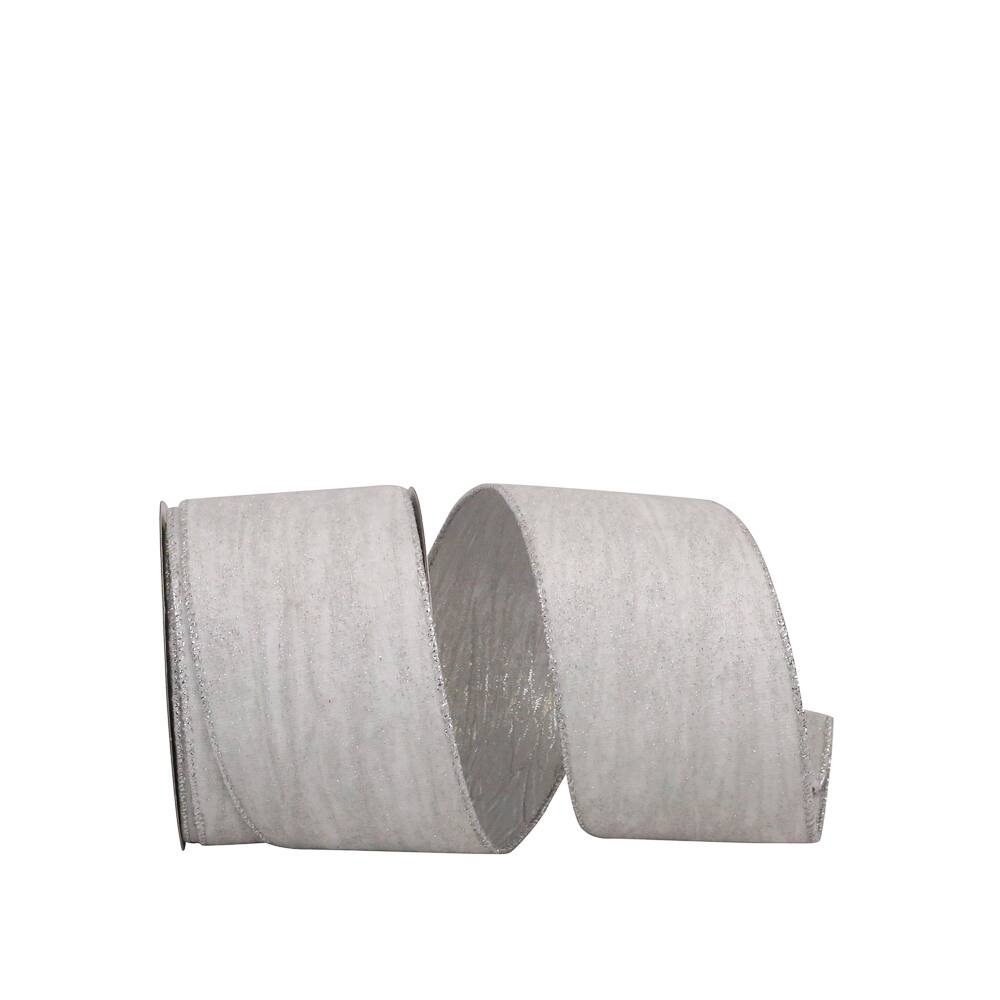 JAM Paper 2.5" x 10yd. Velvet Wired Glitter Ribbon