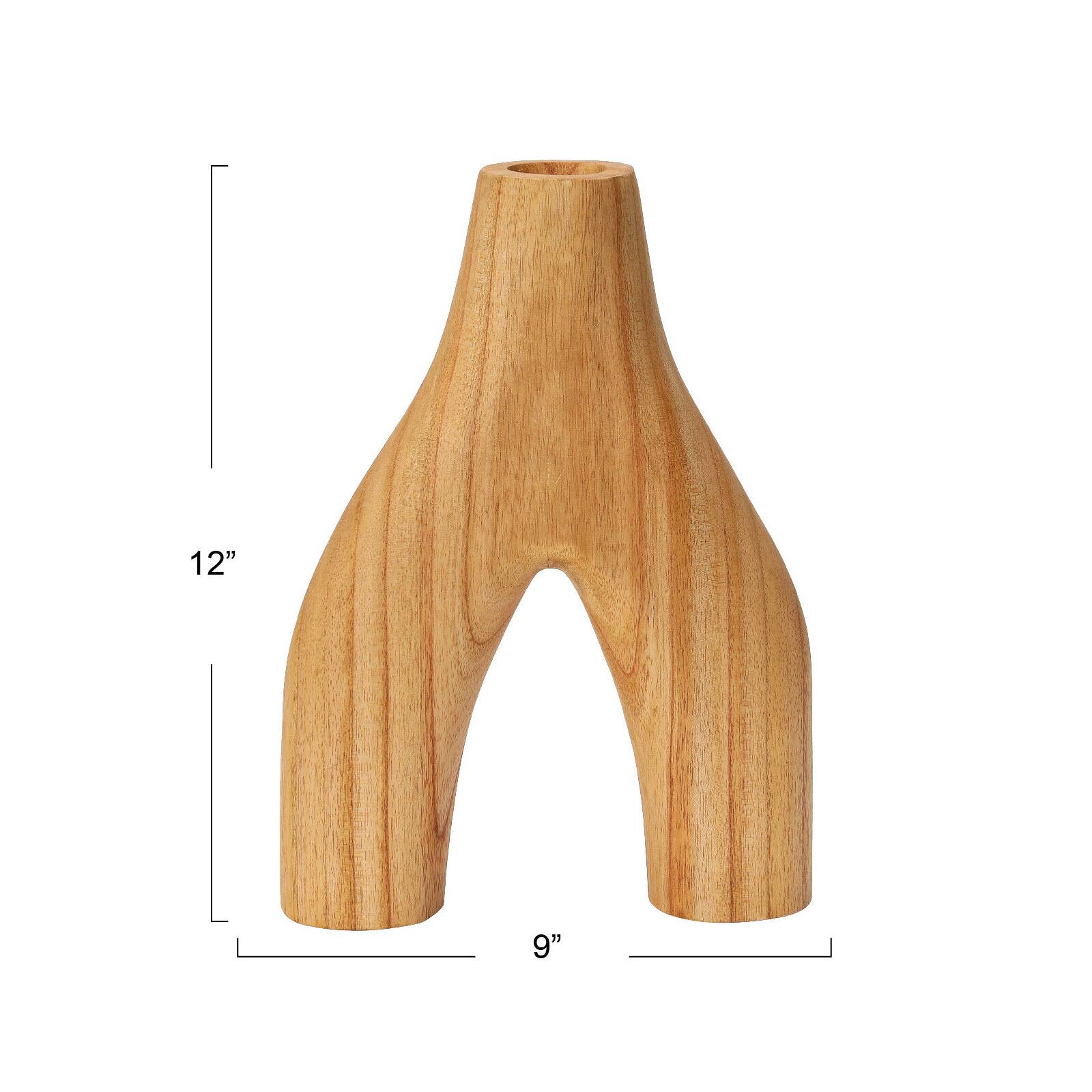 Hello Honey® 12" Natural Decorative Arched Wood Vase