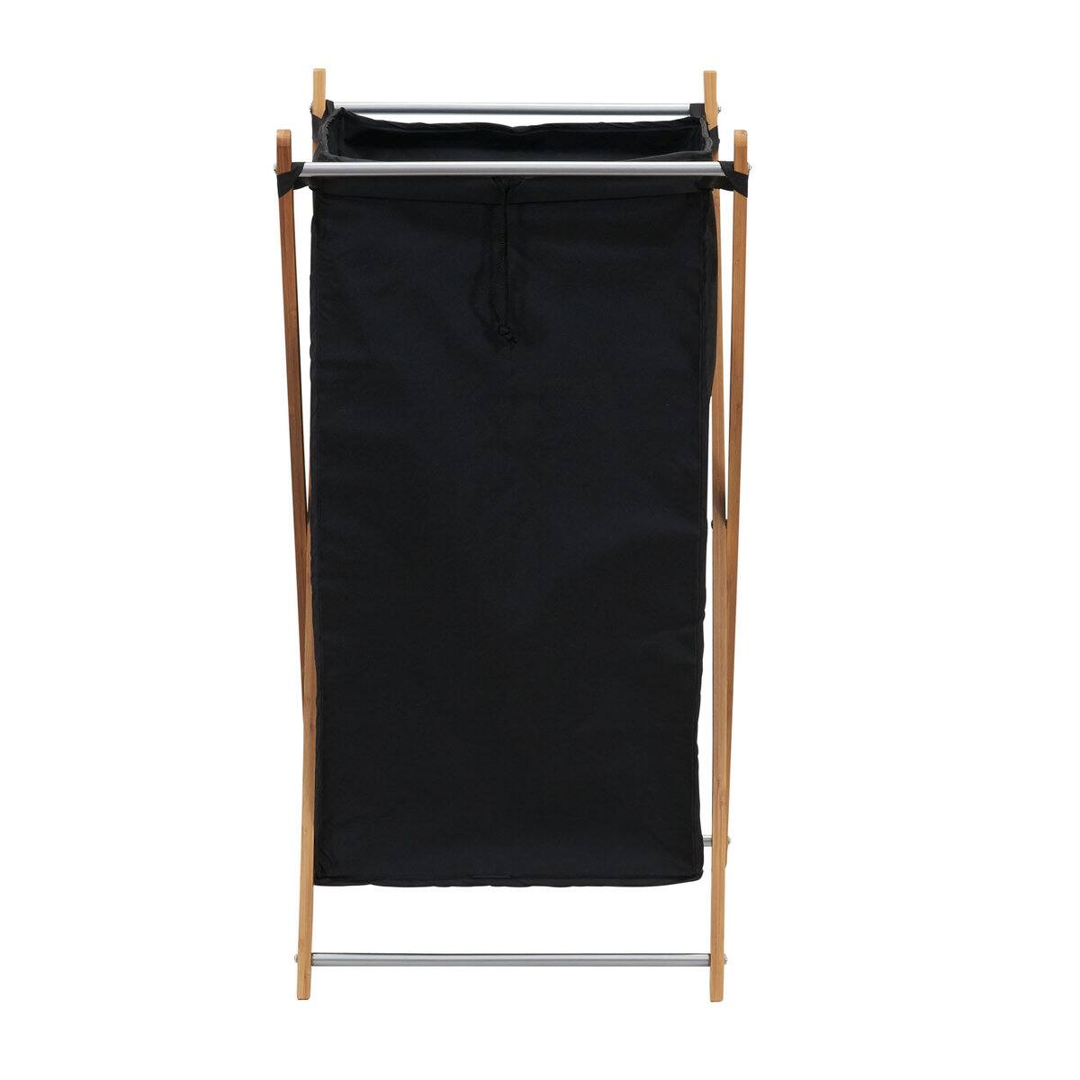 Household Essentials Small Black Collapsible X-Frame Laundry Basket