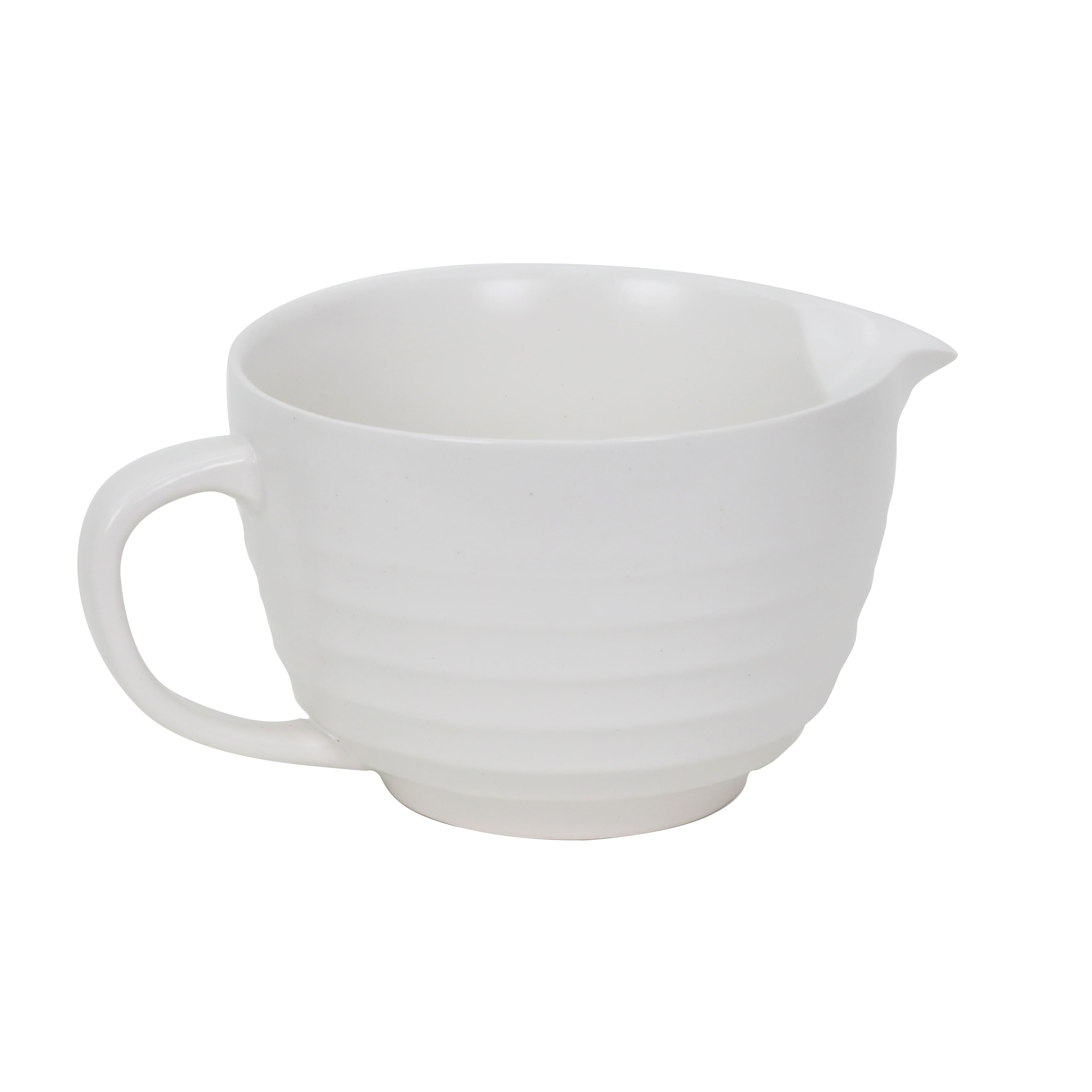 Bol à mélanger en grès cérame blanc de 26 cm d’Ashland