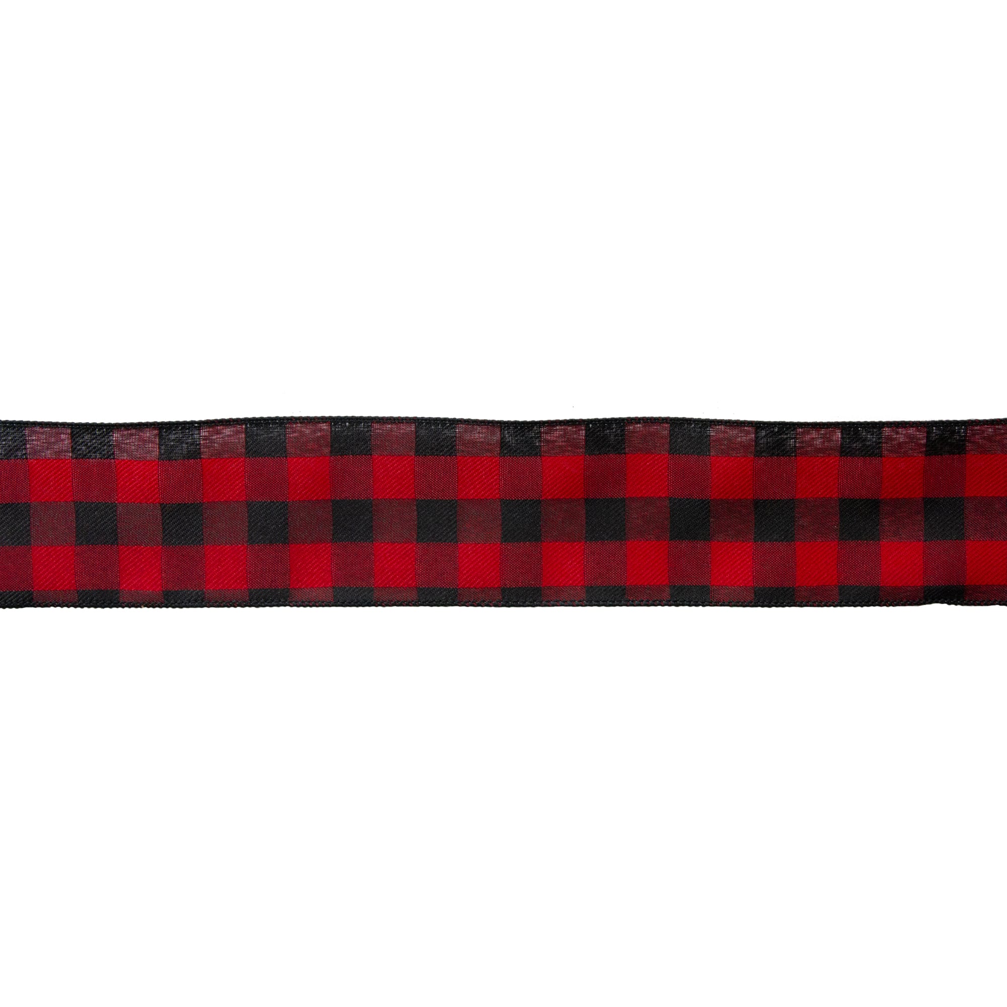 48" x 10" Burlap and Buffalo Plaid 16 Loop Christmas Bow Decoration