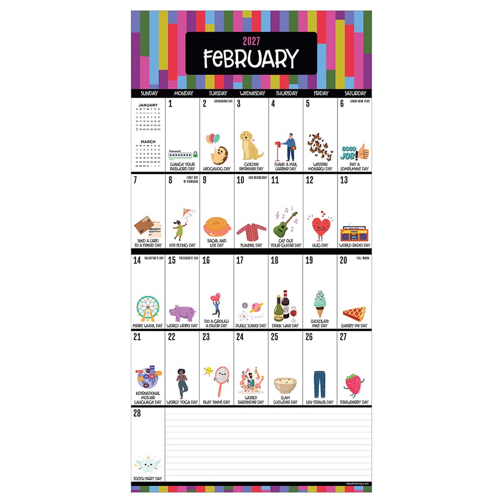 2027 Every Day's A Holiday Mini Calendar