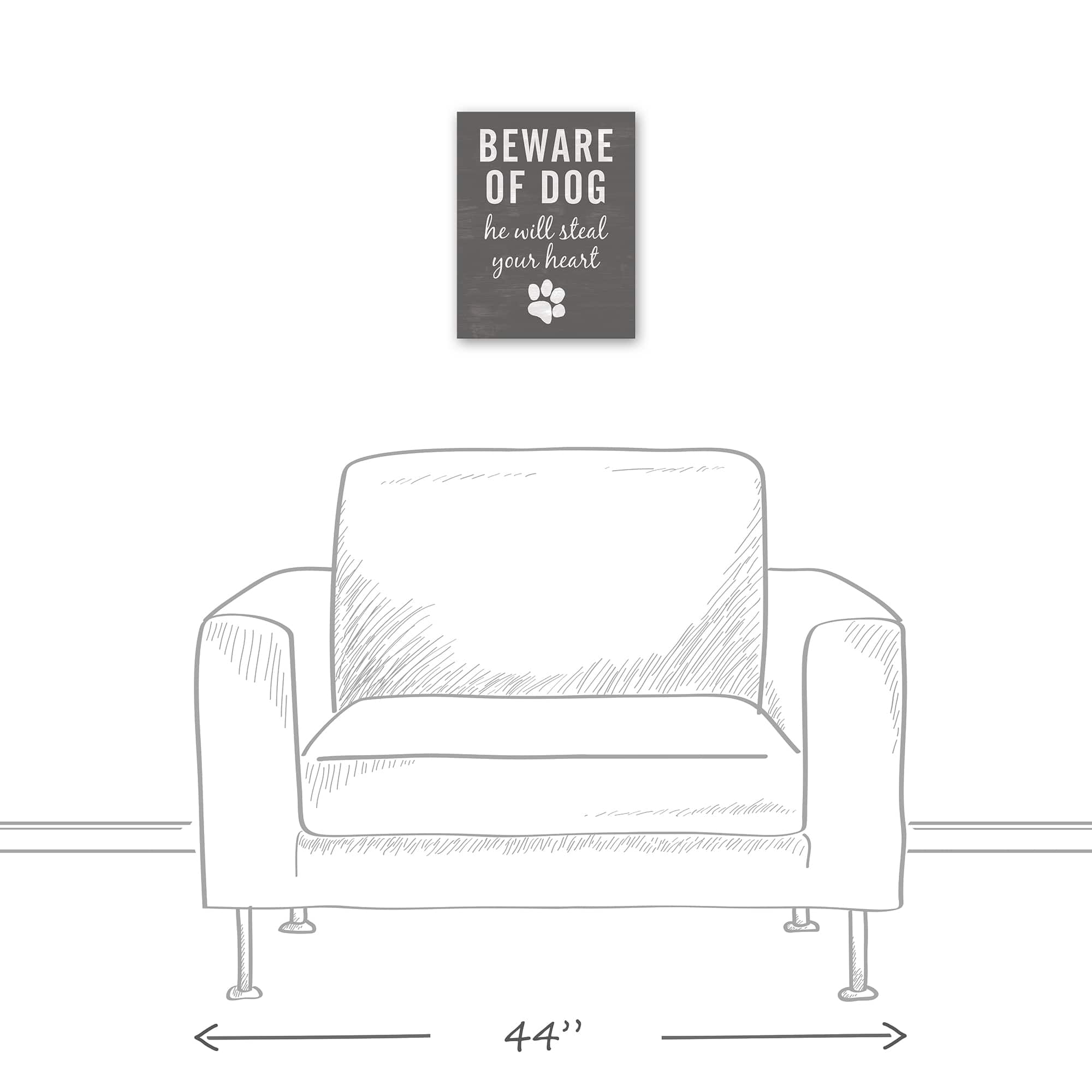 Dog Will Steal Your Heart Canvas Wall Art