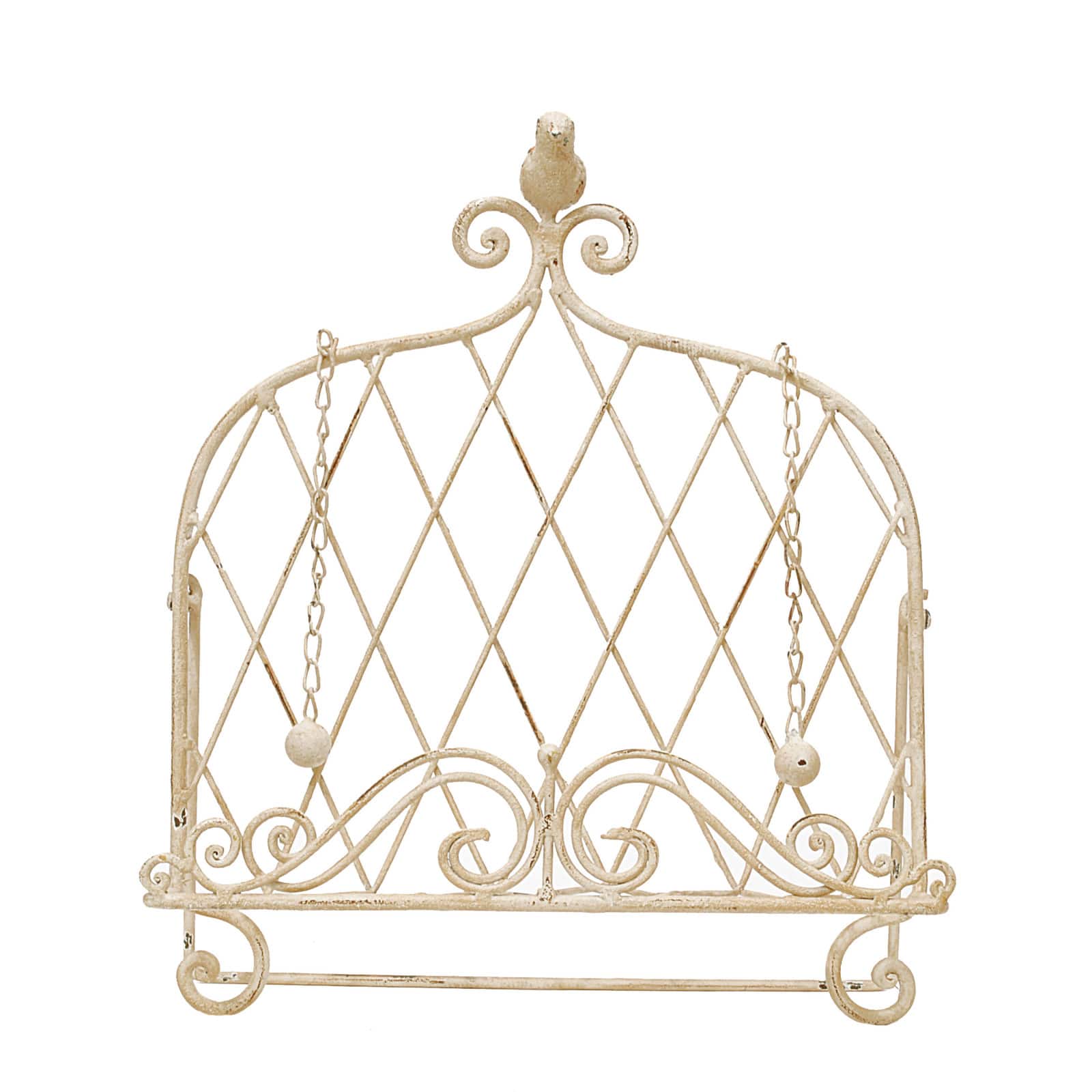 Hello Honey® Cream Finish Metal Cookbook Holder with Bird