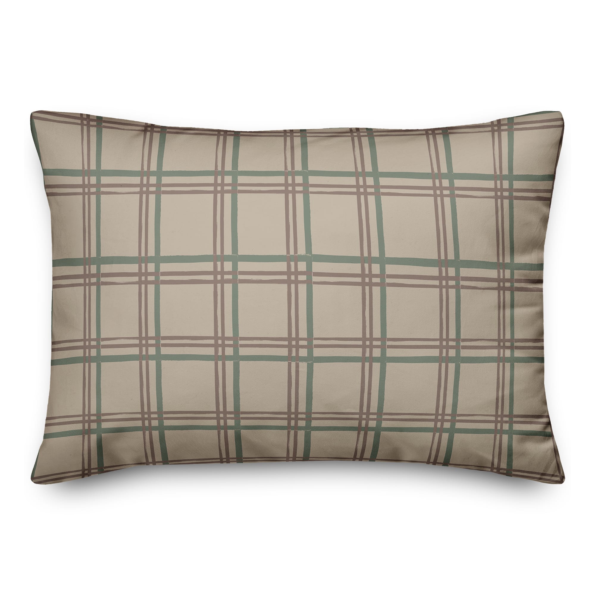 Holiday Plaid Throw Pillow