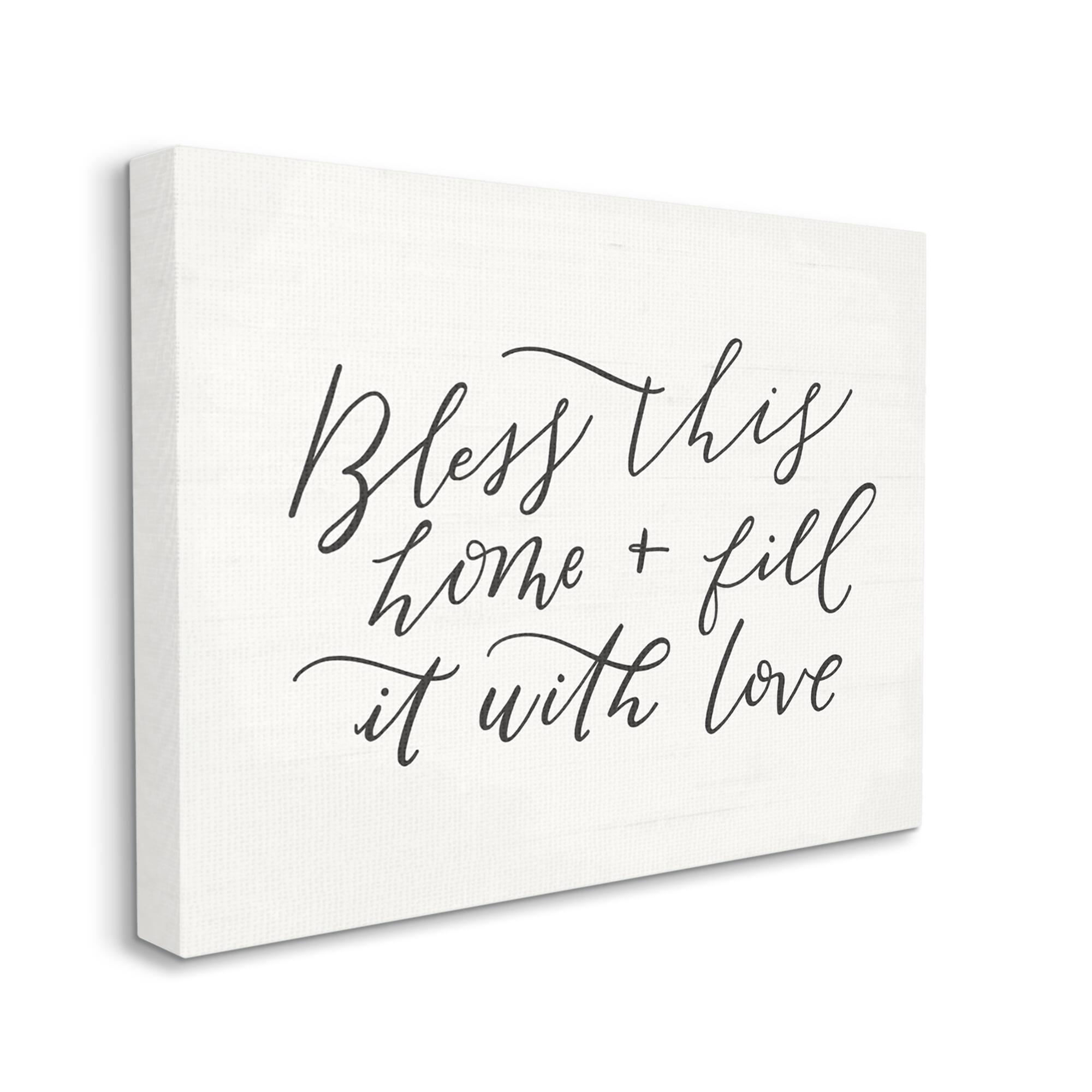 Stupell Industries Bless This Home with Love Family Canvas Wall Art