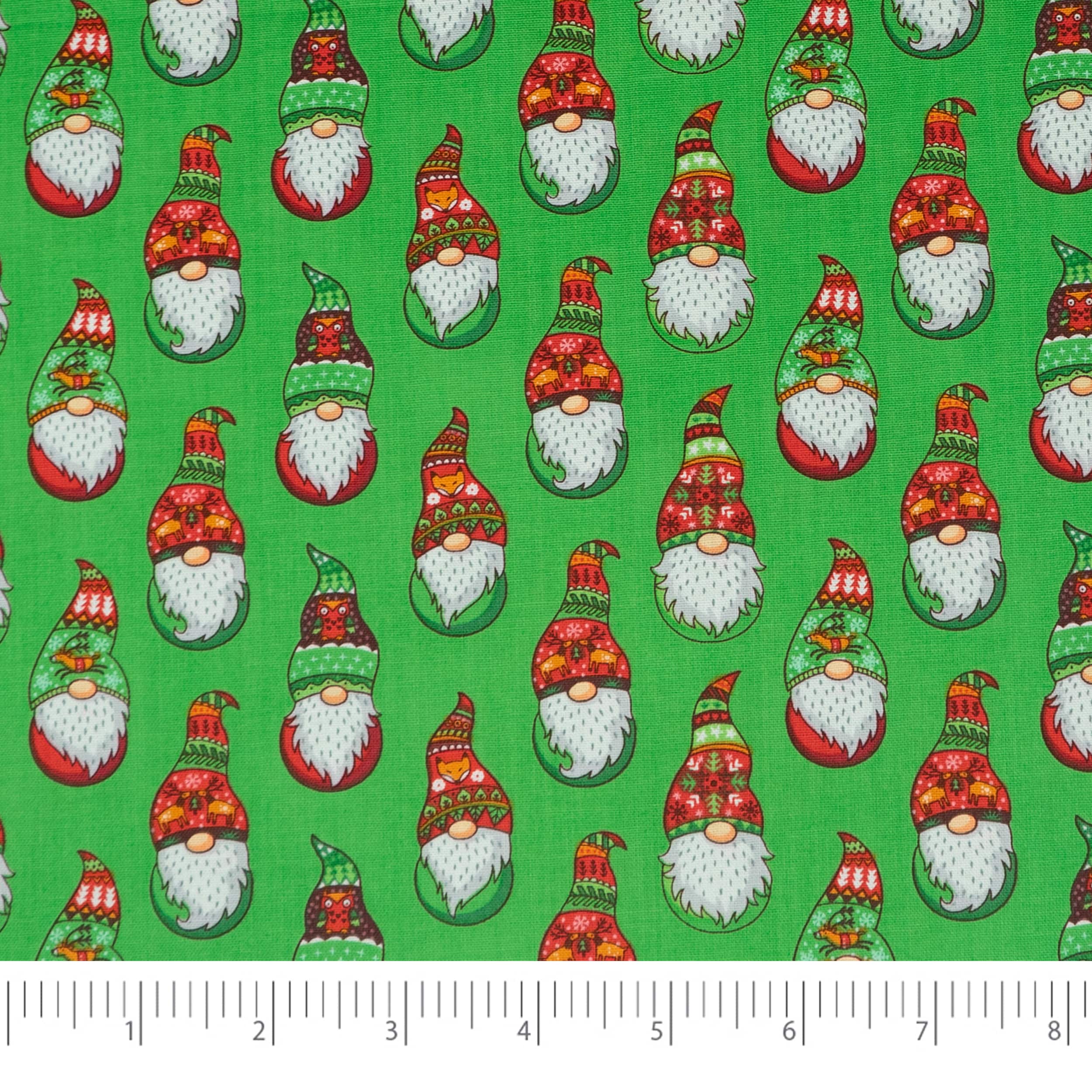 SINGER Christmas Santa Print Cotton Fabric