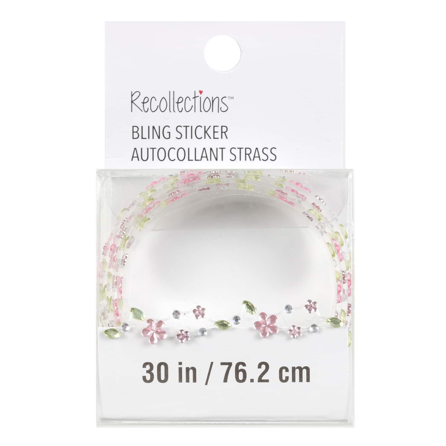 12 Pack: Pastel Flowers Bling on a Roll Embellishments by Recollections™