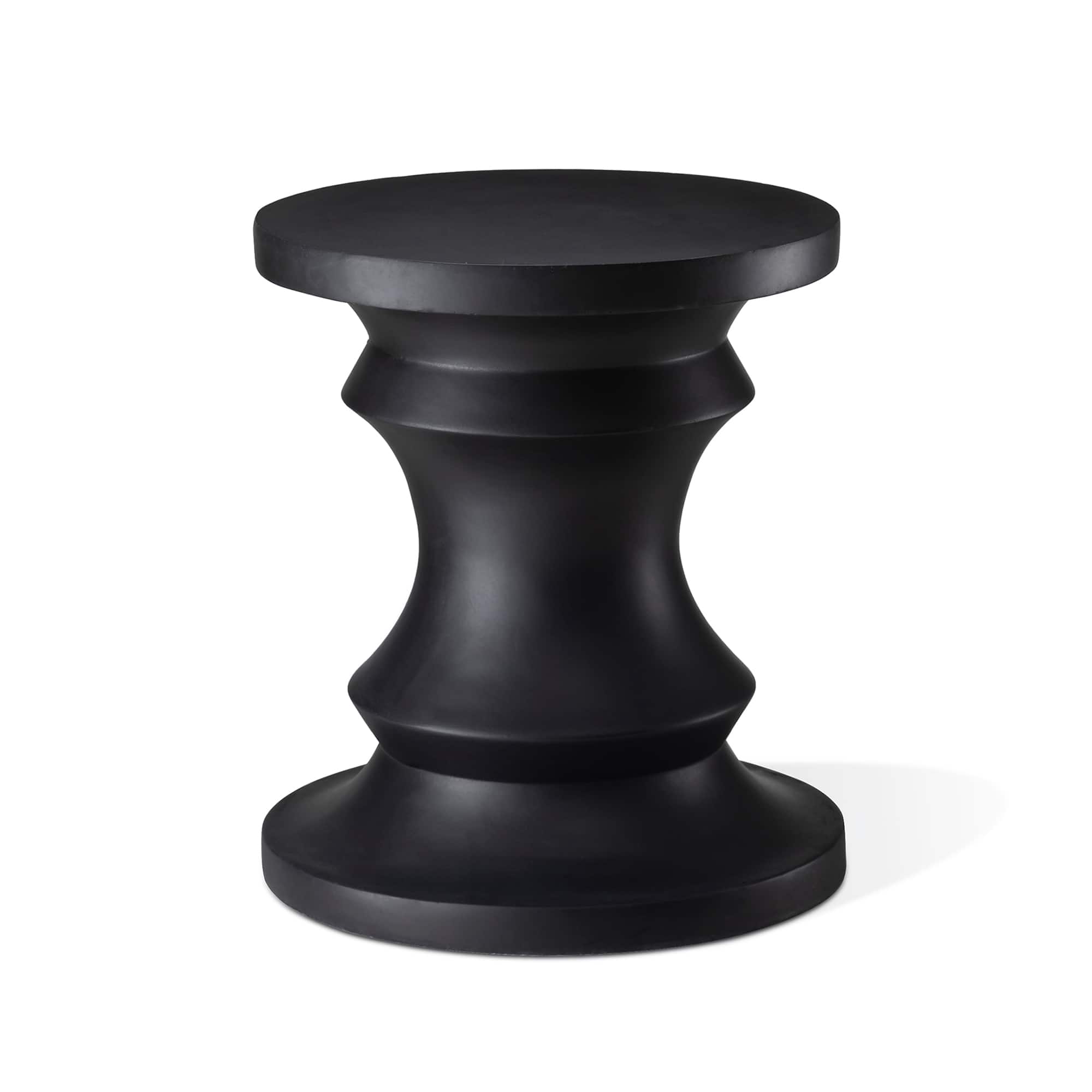 Glitzhome® 18" Black Chess Garden Stool