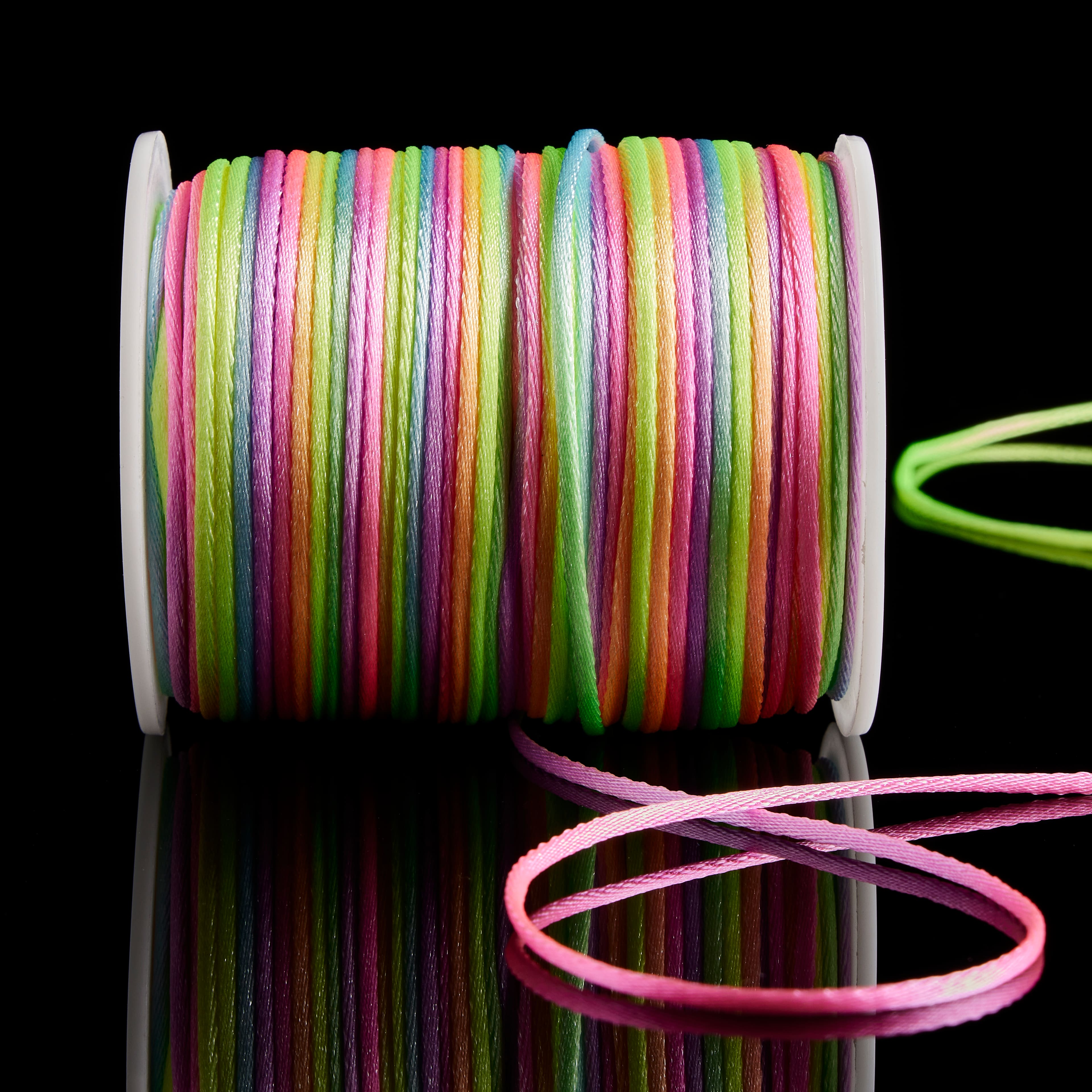 12 Pack: 1.5mm Rainbow Rattail Cord by Bead Landing™