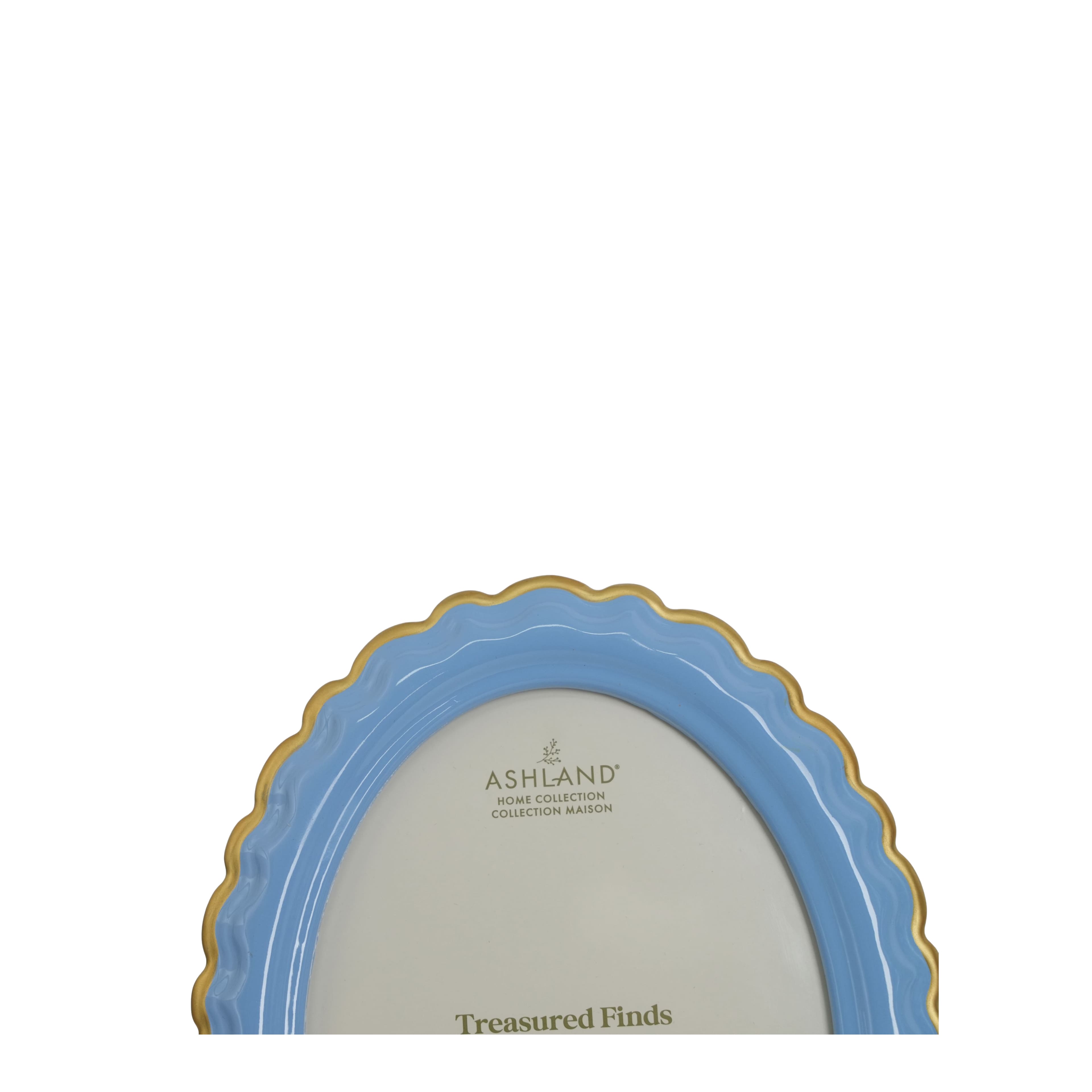 5" x 7" Blue & Gold Oval Tabletop Frame, Treasured Finds by Ashland®