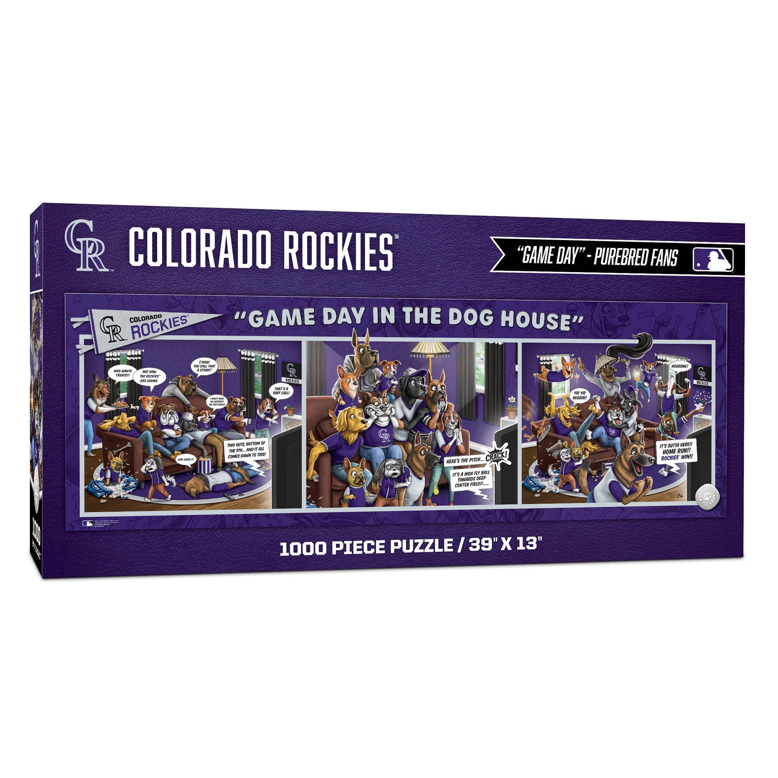 MLB Game Day in the Dog House 1,000 Piece Puzzle