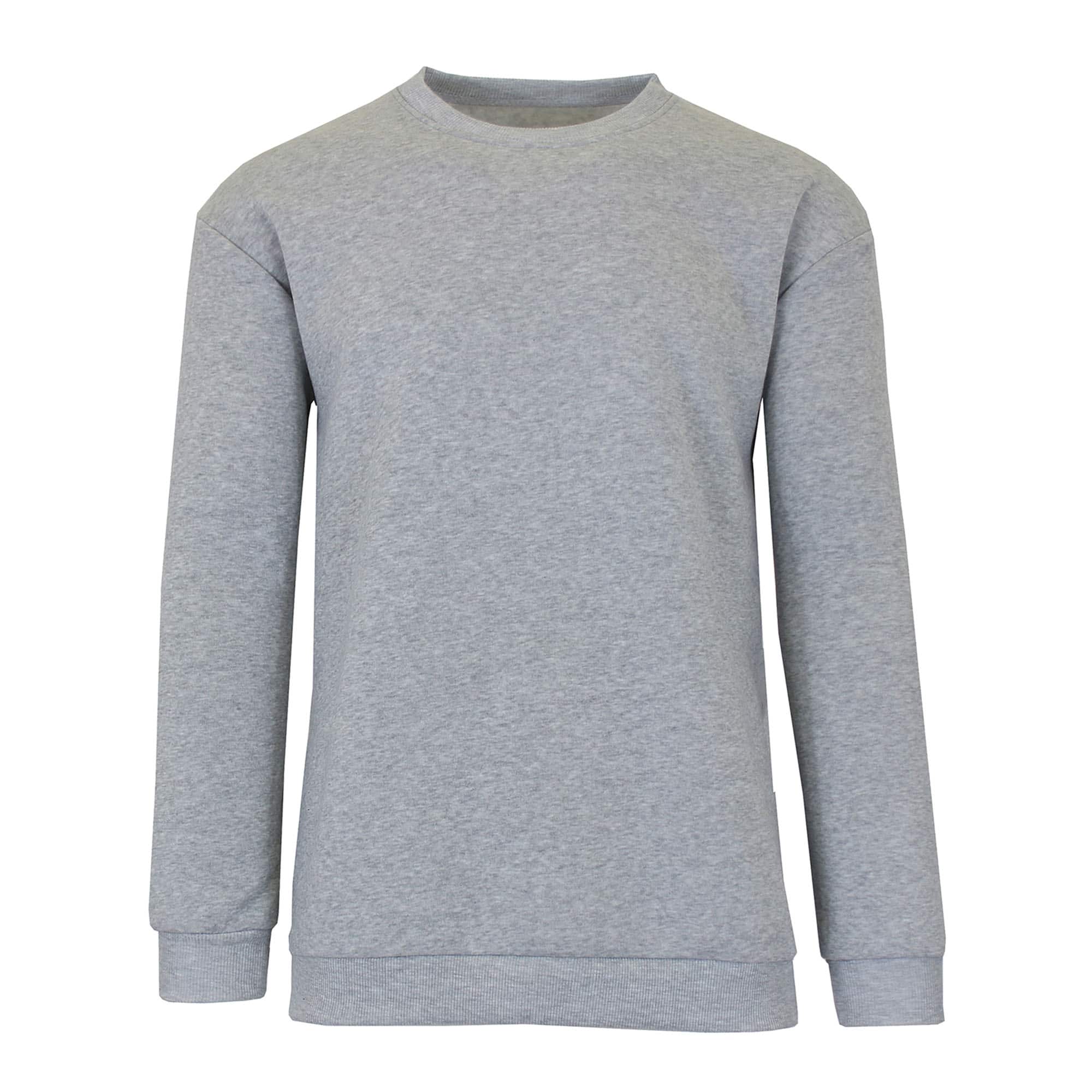 Galaxy by Harvic Crew Neck Fleece-Lined Men's Pullover Sweatshirt