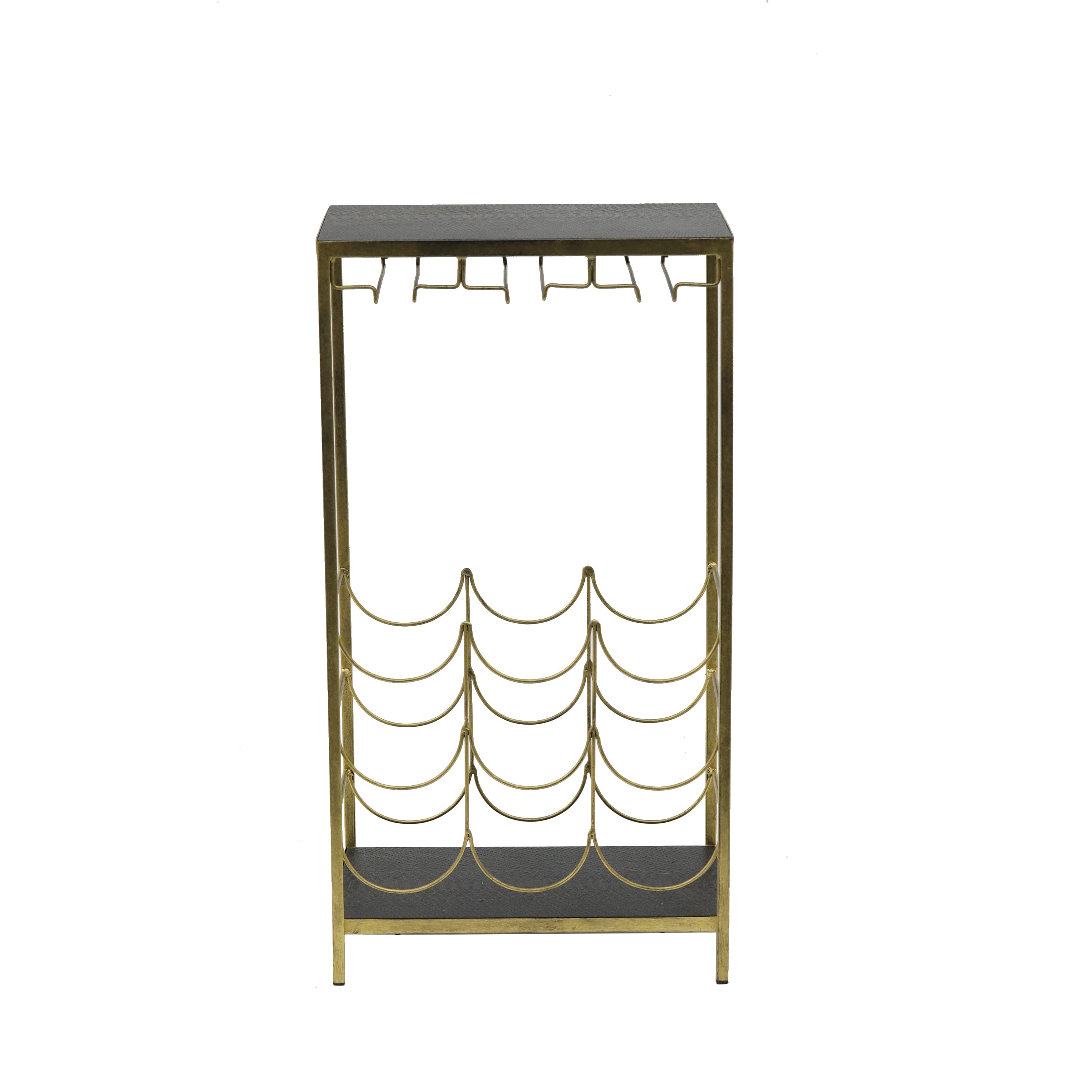 9-Bottle Wine Rack Shelf with Glass Holder by Ashland®