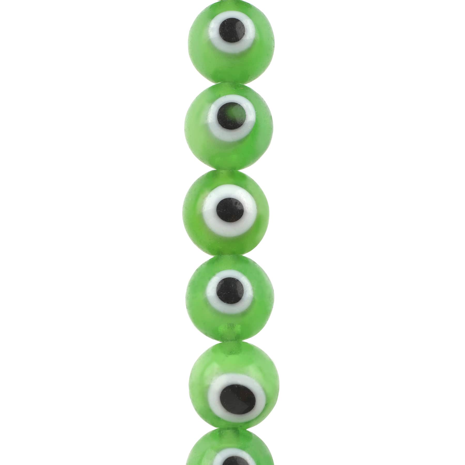 Lampwork Glass Round Evil Eye Beads, 8mm by Bead Landing™