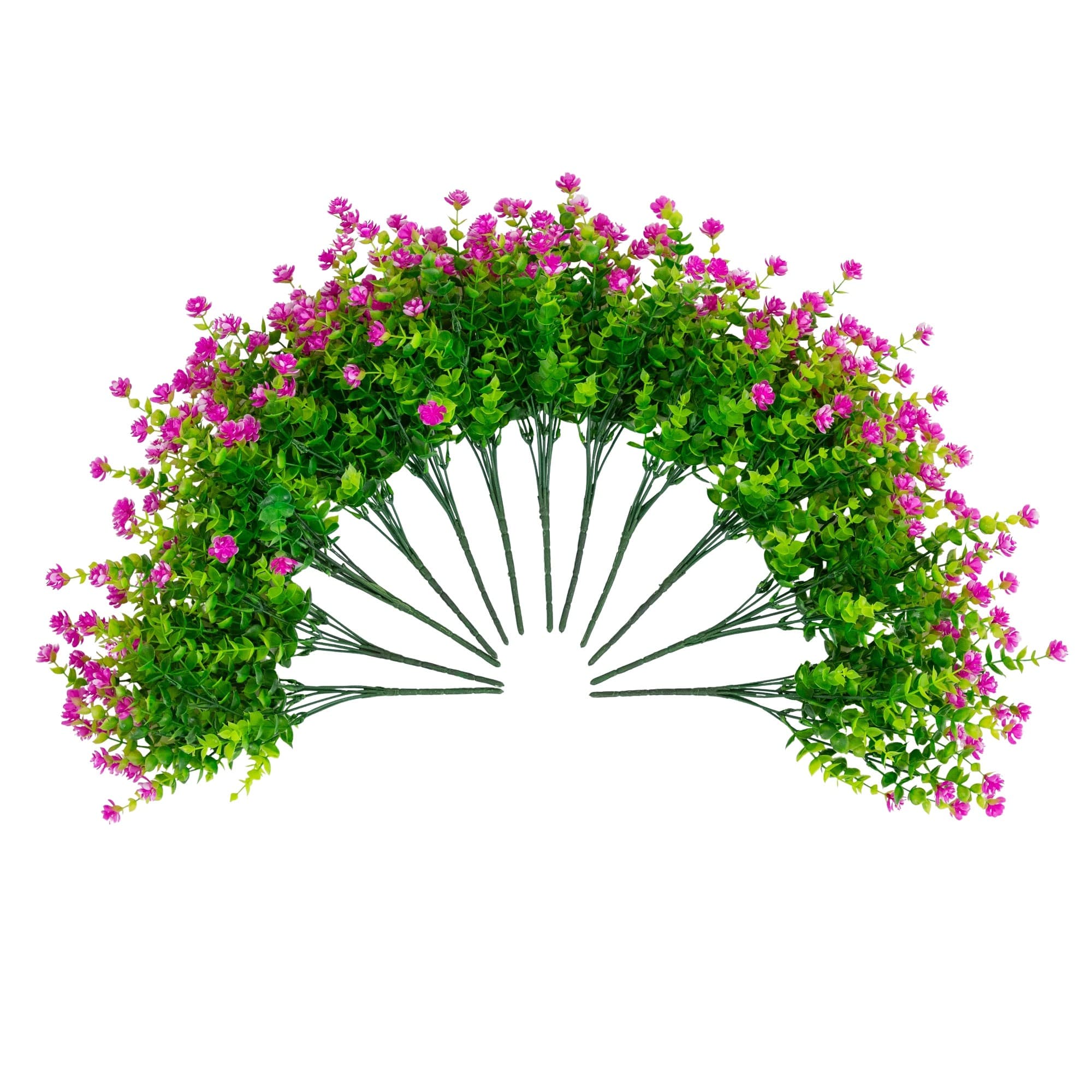 13" UV Resistant Artificial Flowering Mini Rose Bushes