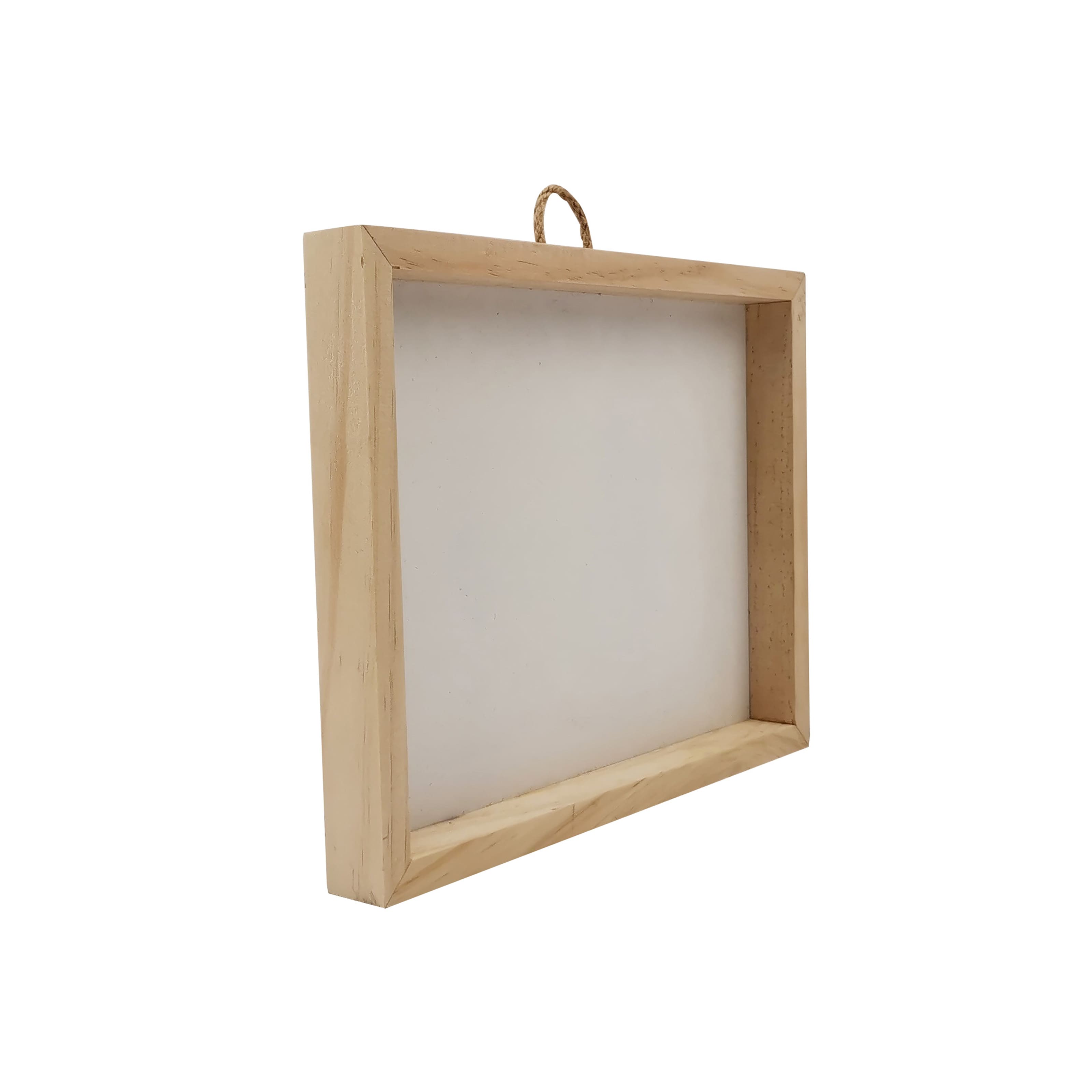 8" x 10" White Plaque with Unfinished Frame by Make Market®