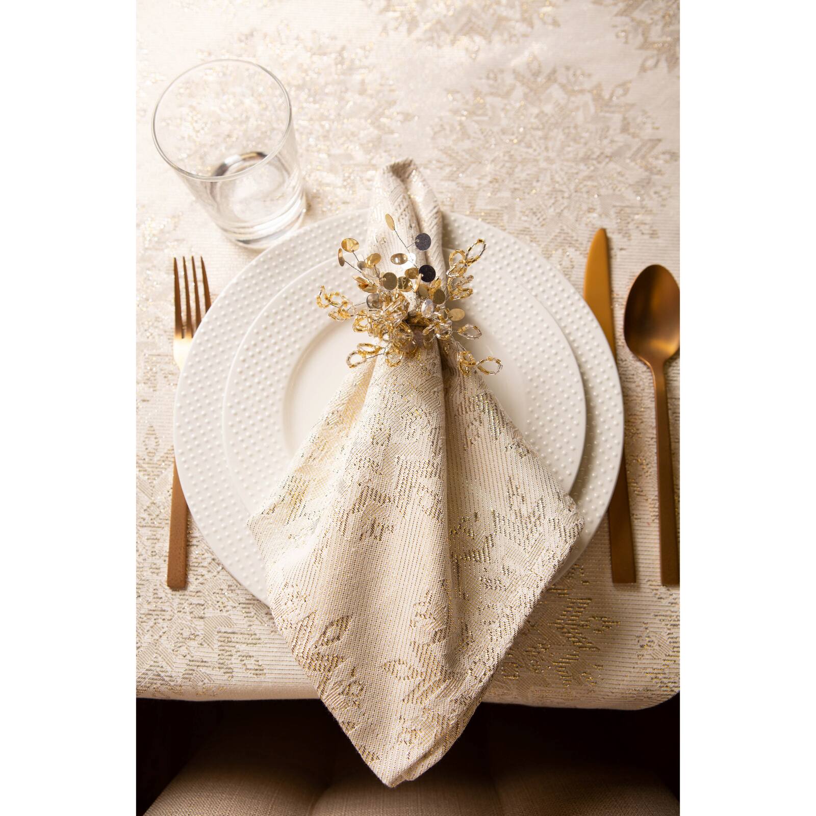 Winter Sparkle Jacquard Square Table Topper 40" x 40"