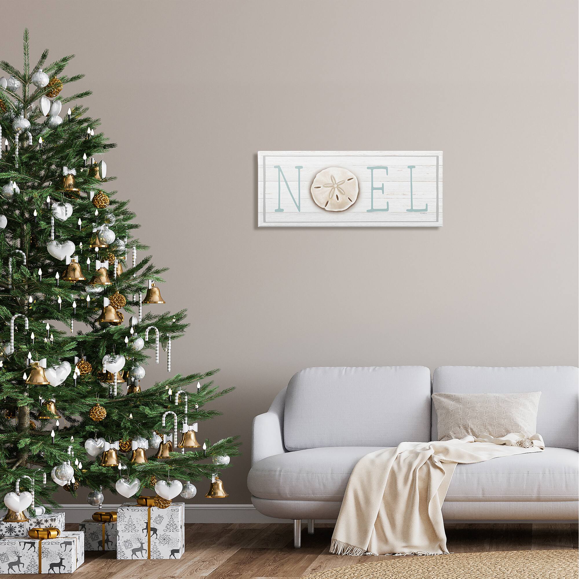 Stupell Industries Noel Holiday Sand Dollar Sign Canvas Wall Art