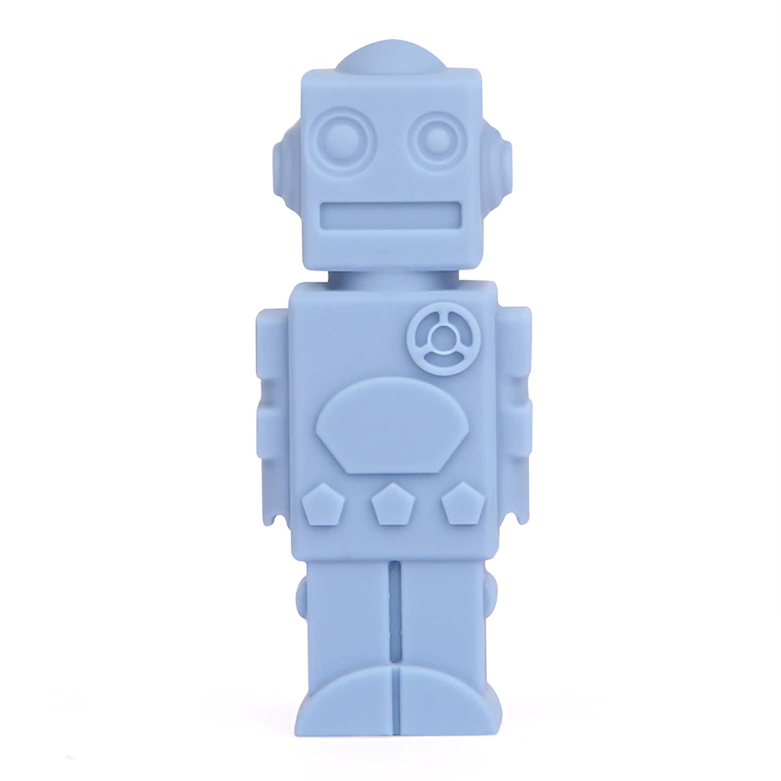 The Pencil Grip Light Blue Robot Silicone Chewable Pencil Toppers, 6ct.