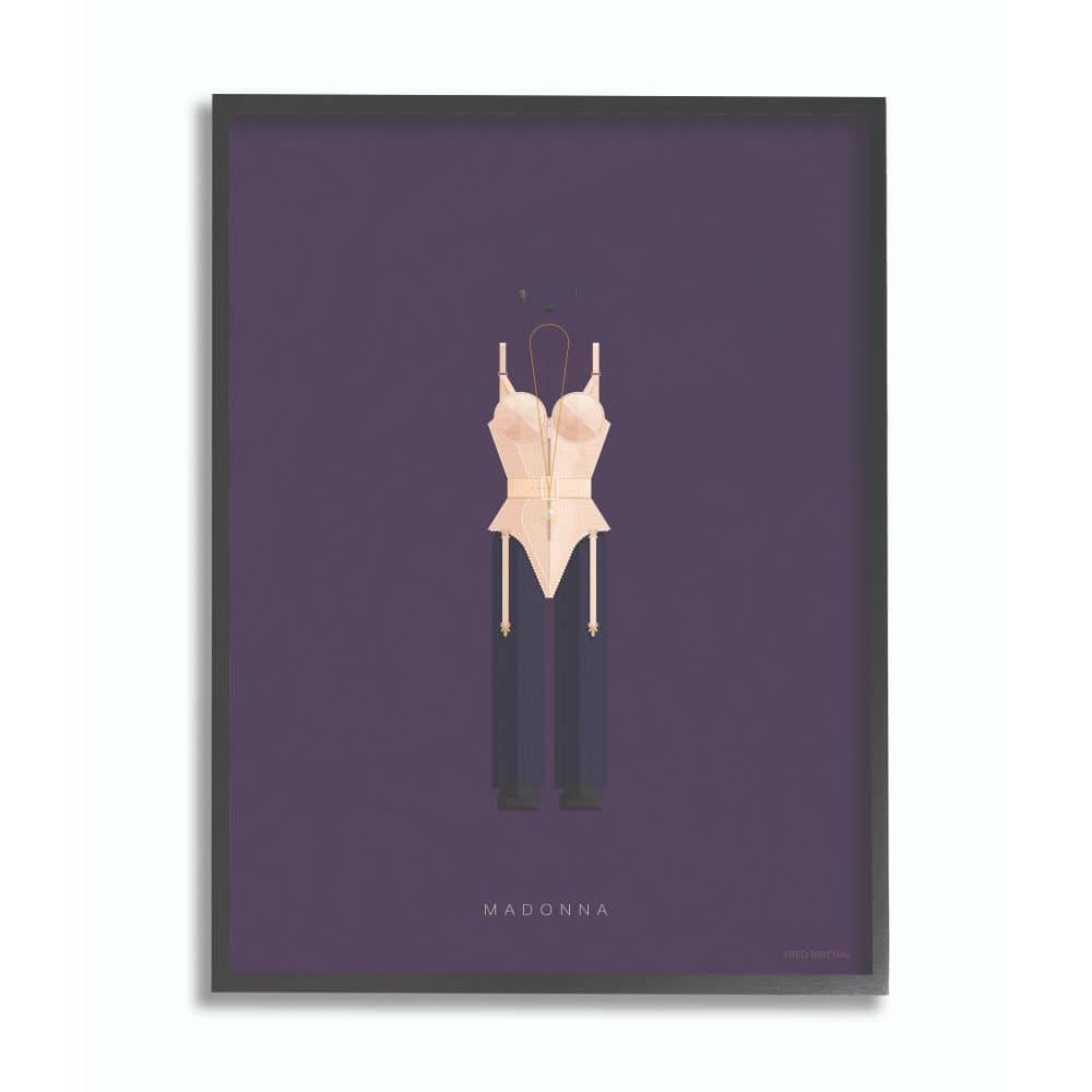 Stupell Industries Madonna Minimalist Illustration Black Framed Wall Art