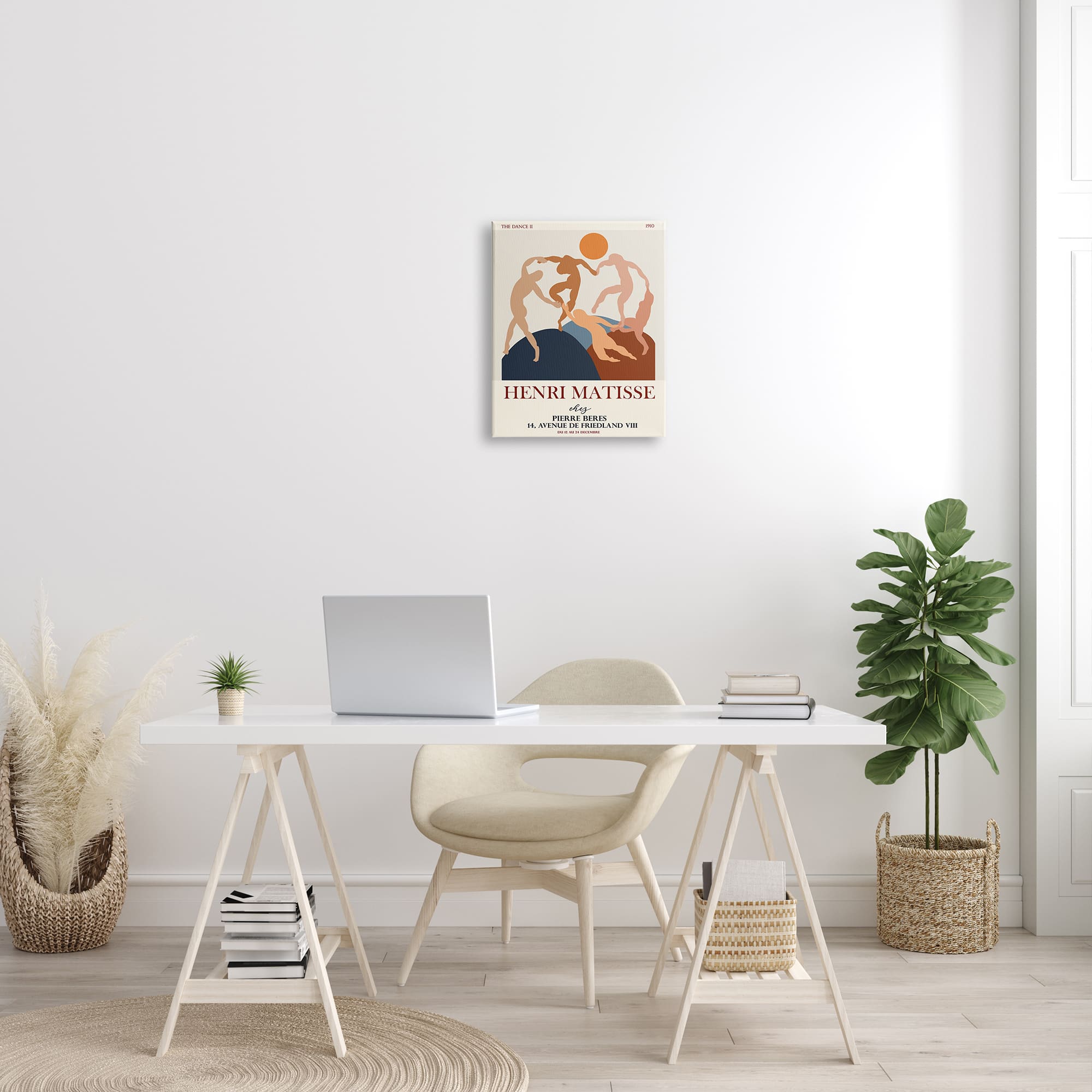 Stupell Industries Matisse Dancing Circle Terracotta Abstract Layered Shapes Canvas Wall Art