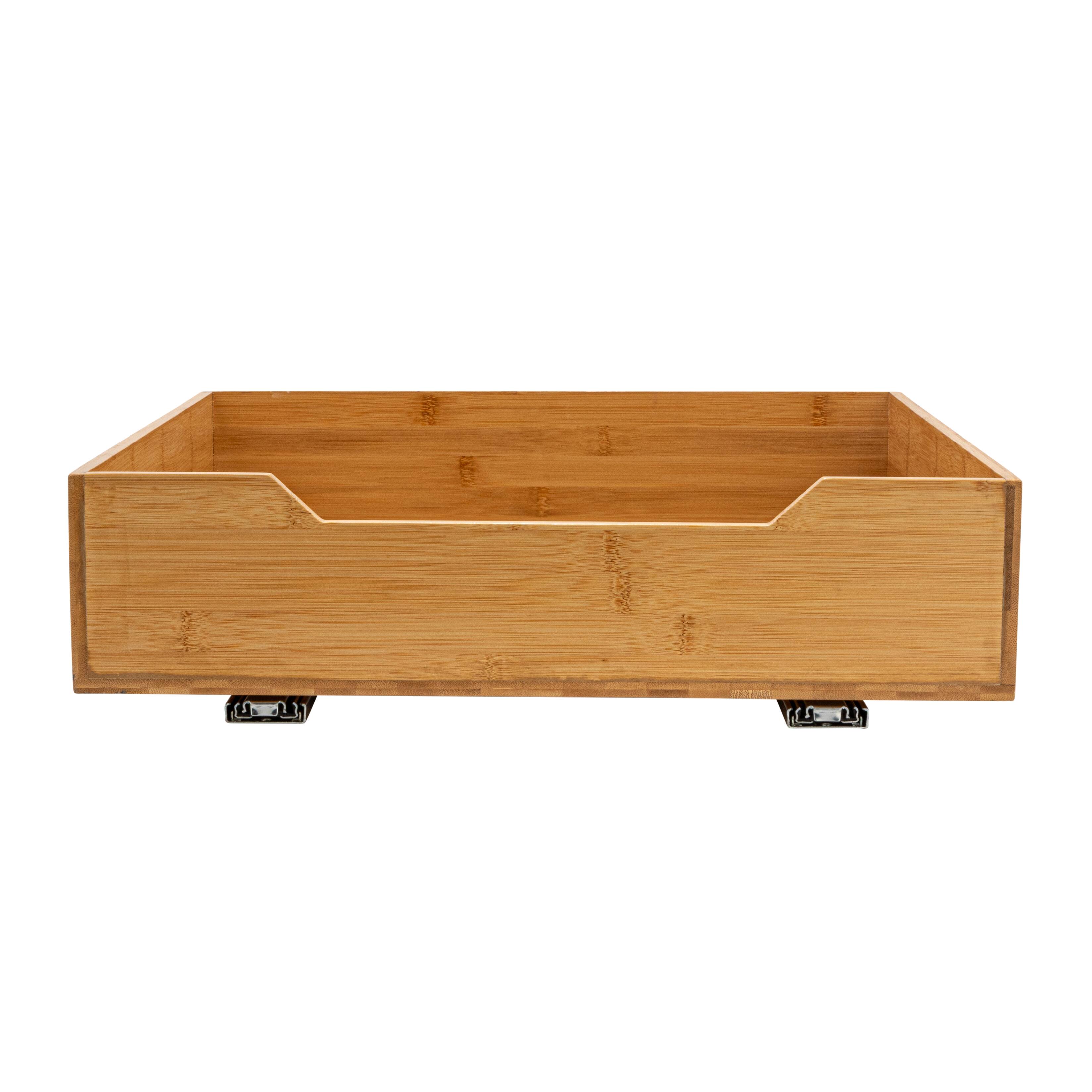 Household Essentials Glidez Bamboo & Steel Slide-Out Storage Organizer
