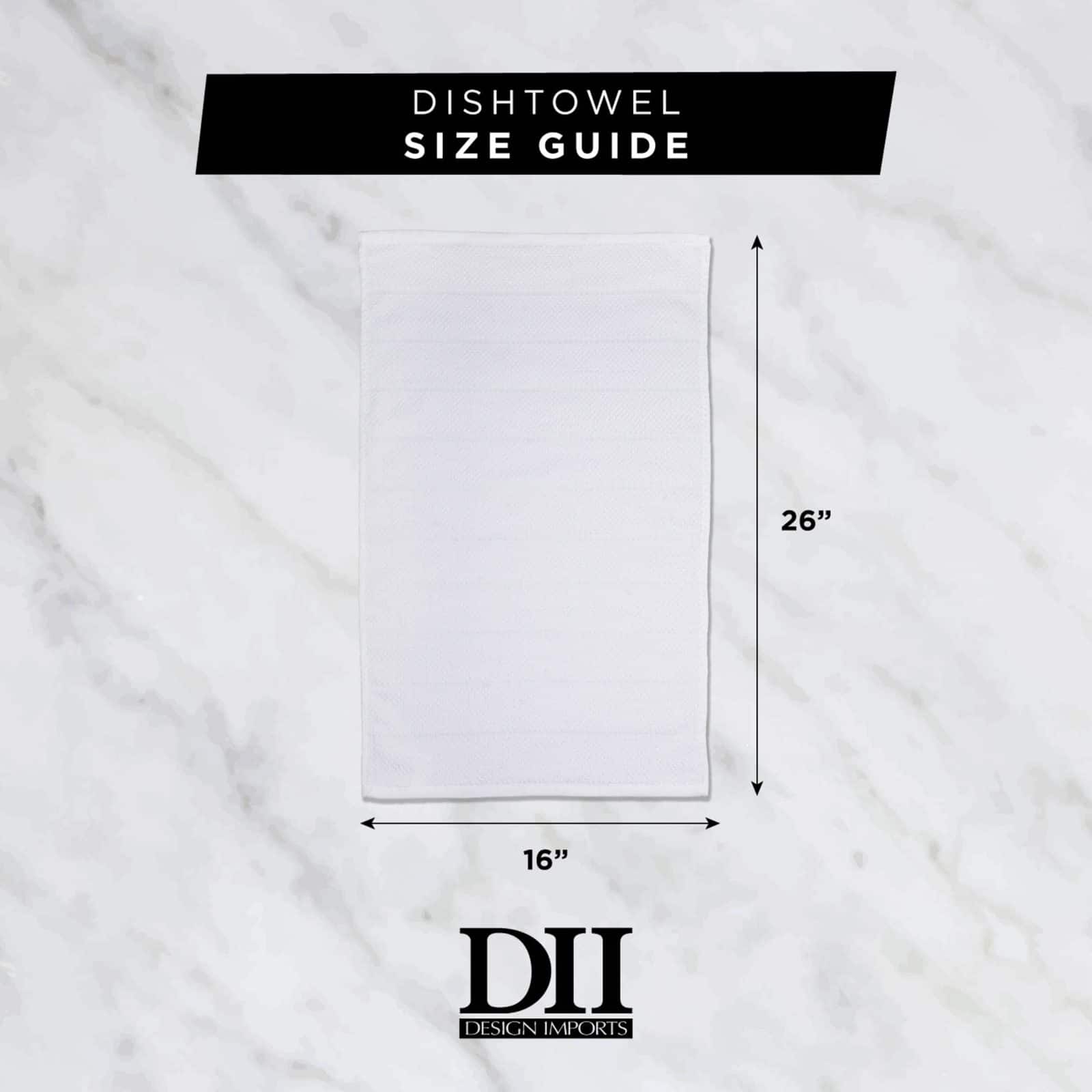 DII® Aqua Windowpane Terry Dishtowel, 4ct.