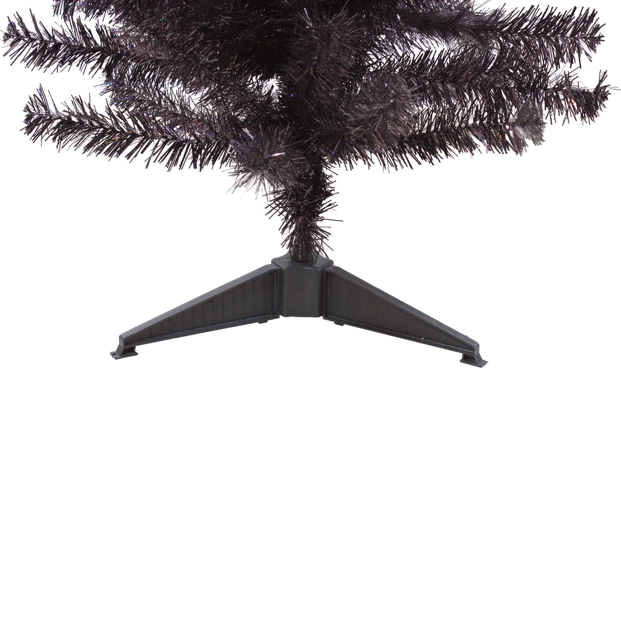 4ft. Unlit Holographic Brown Slim Artificial Tinsel Christmas Tree