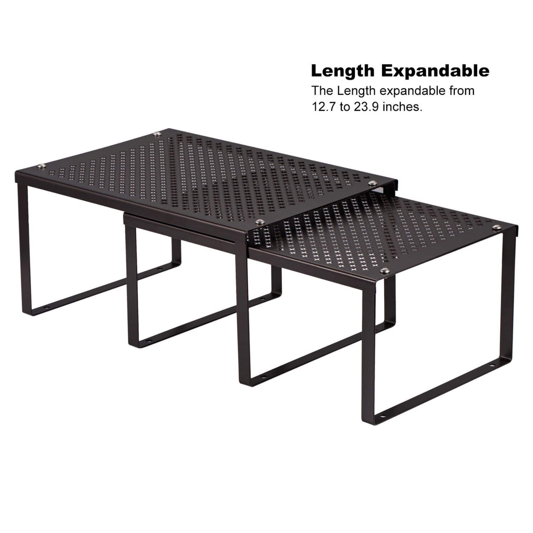 NEX™ Black Expandable Stackable Kitchen Counter Storage, 2ct.