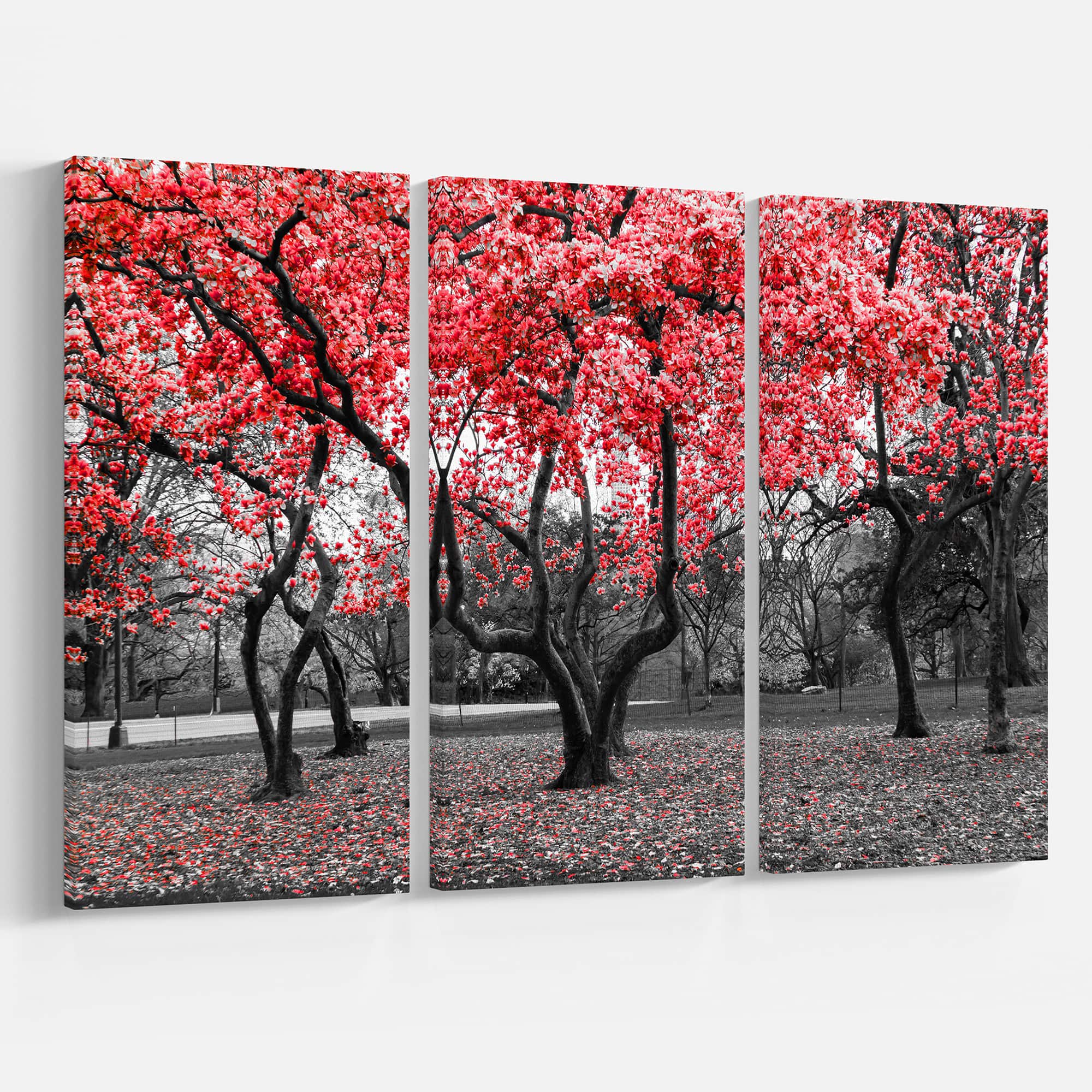 Designart - Red flower Trees Blossom