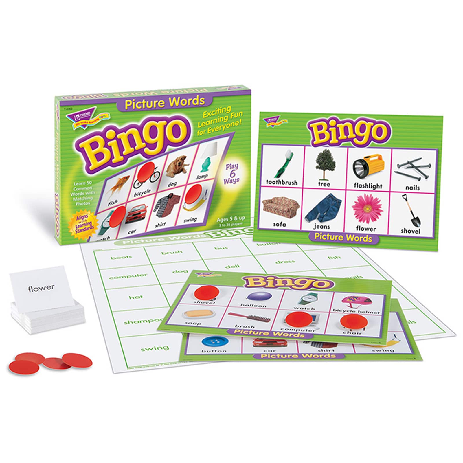 TREND Picture Words Bingo Game