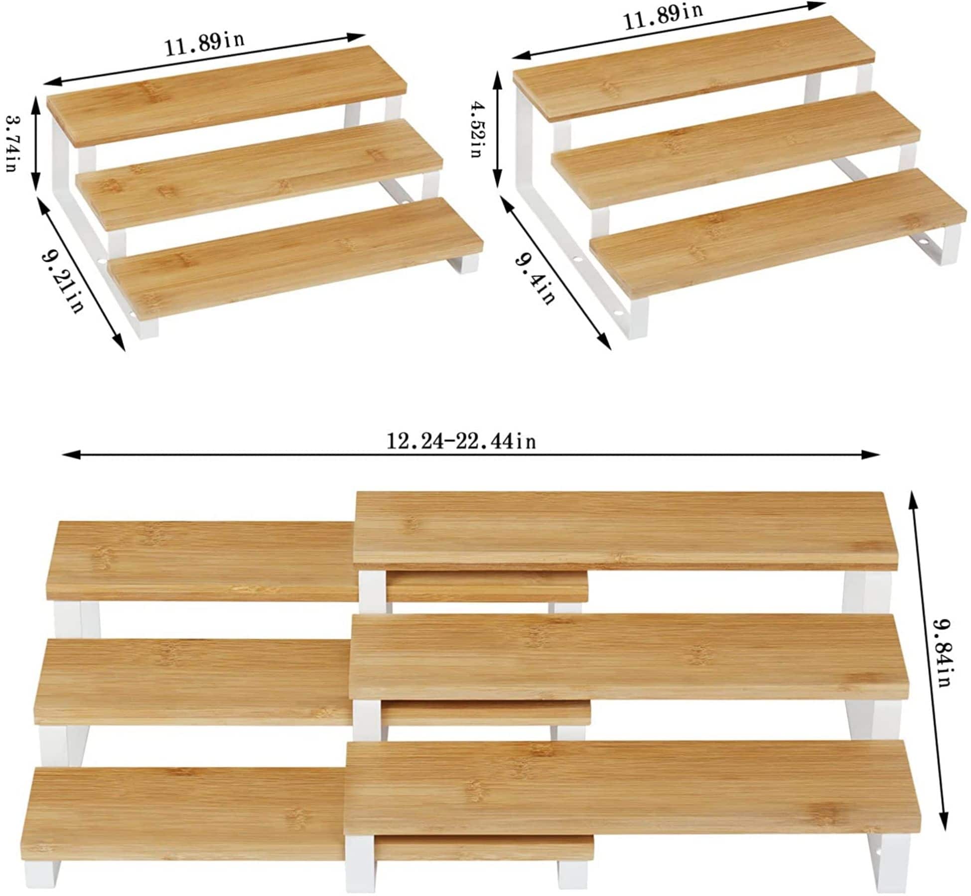 NEX™ 3-Tier Expandable Shelf Organizer Set