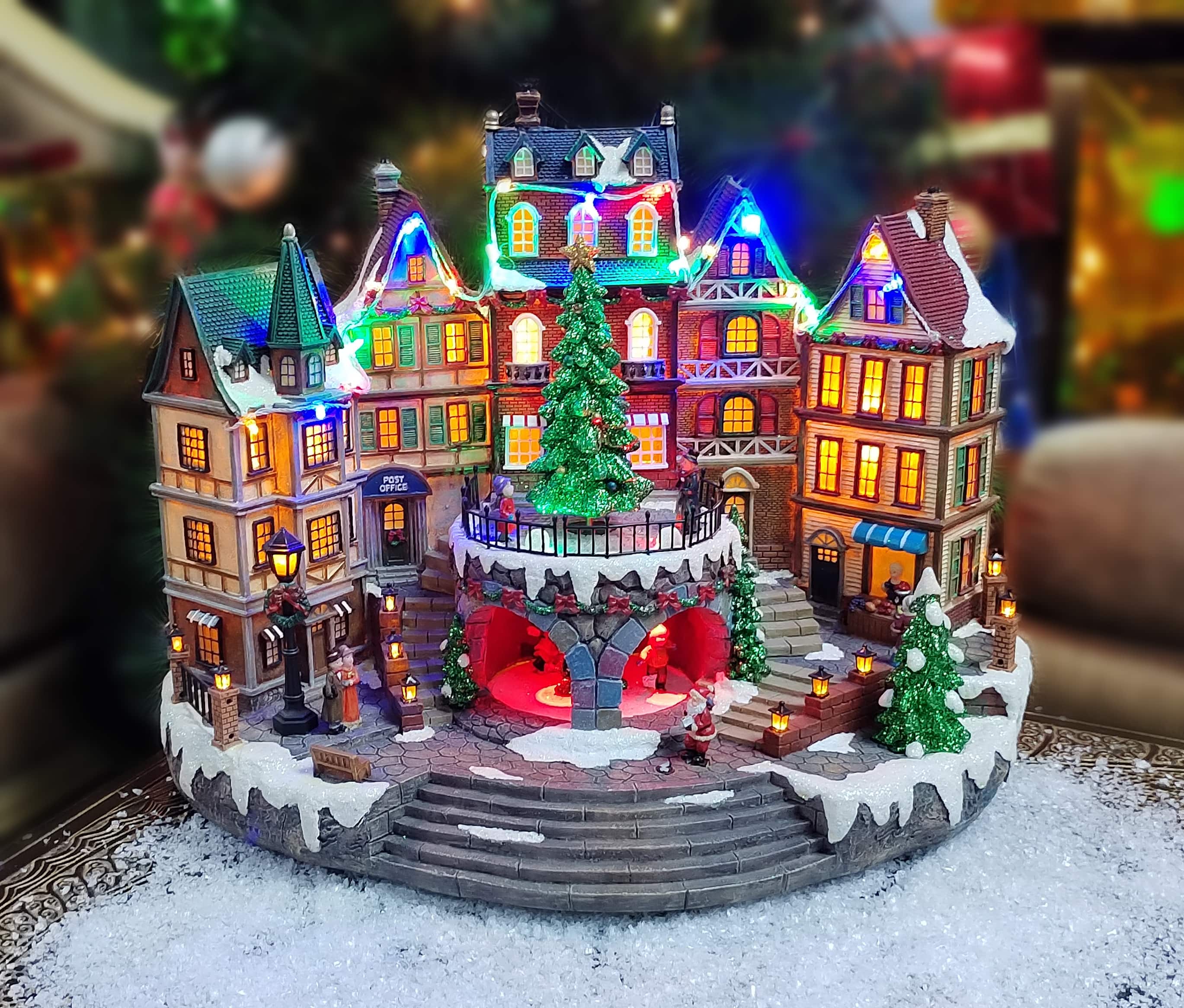 Moments in Time 12.6” Animated City Hall Town Center Décor