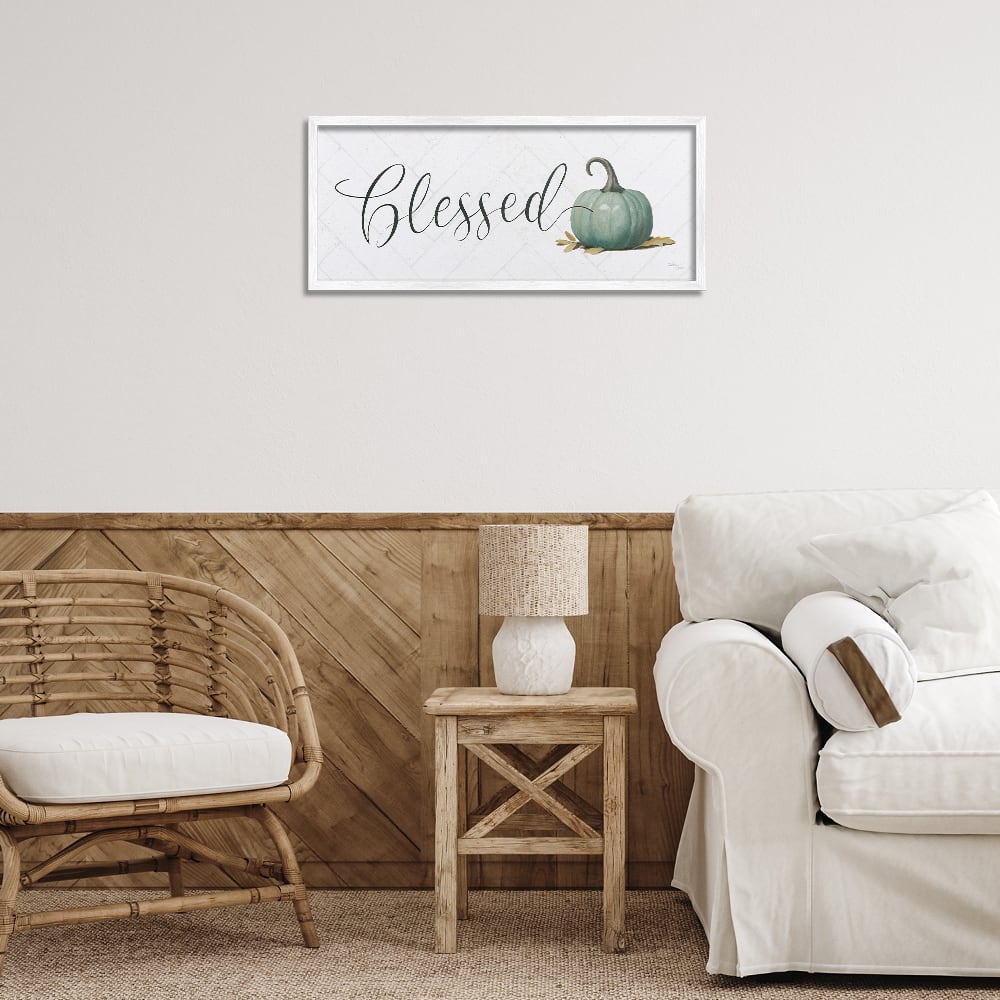 Stupell Industries Blessed with Pumpkin Framed Giclee Art