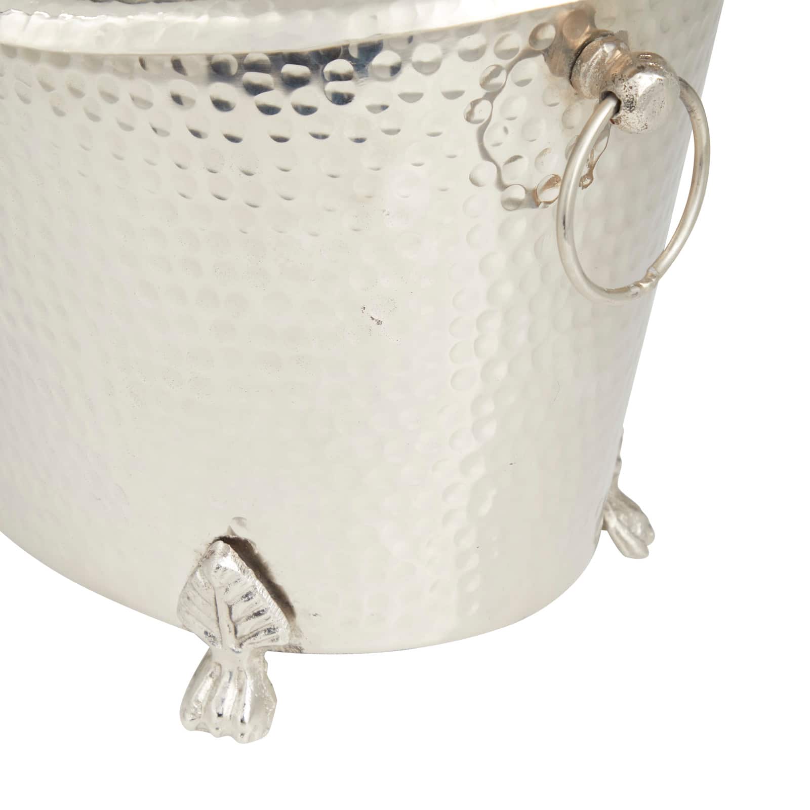 Silver Aluminum Traditional Wine Holder, 11" x 16" x 12"