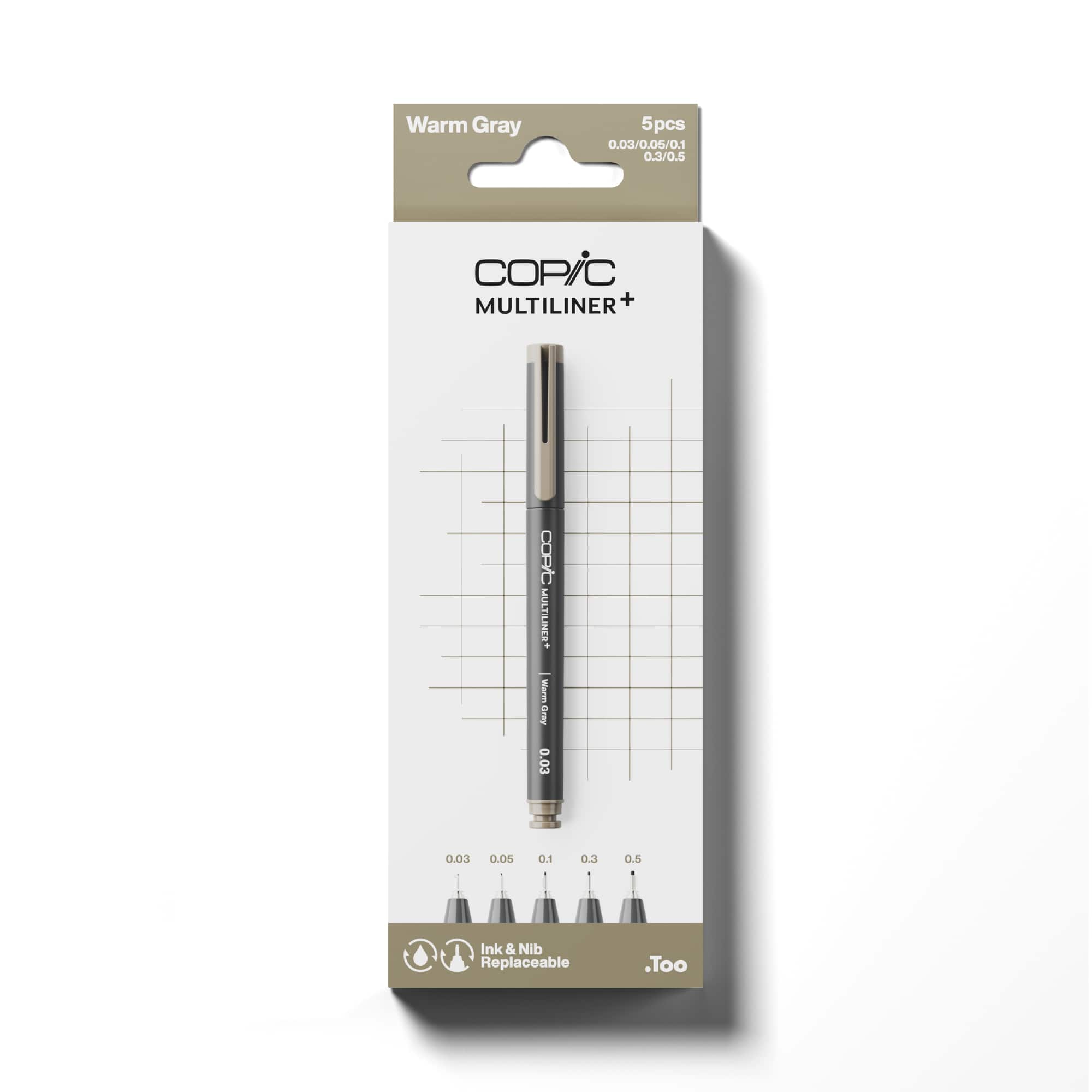 Copic® Multiliner+ Warm Gray Pen Set