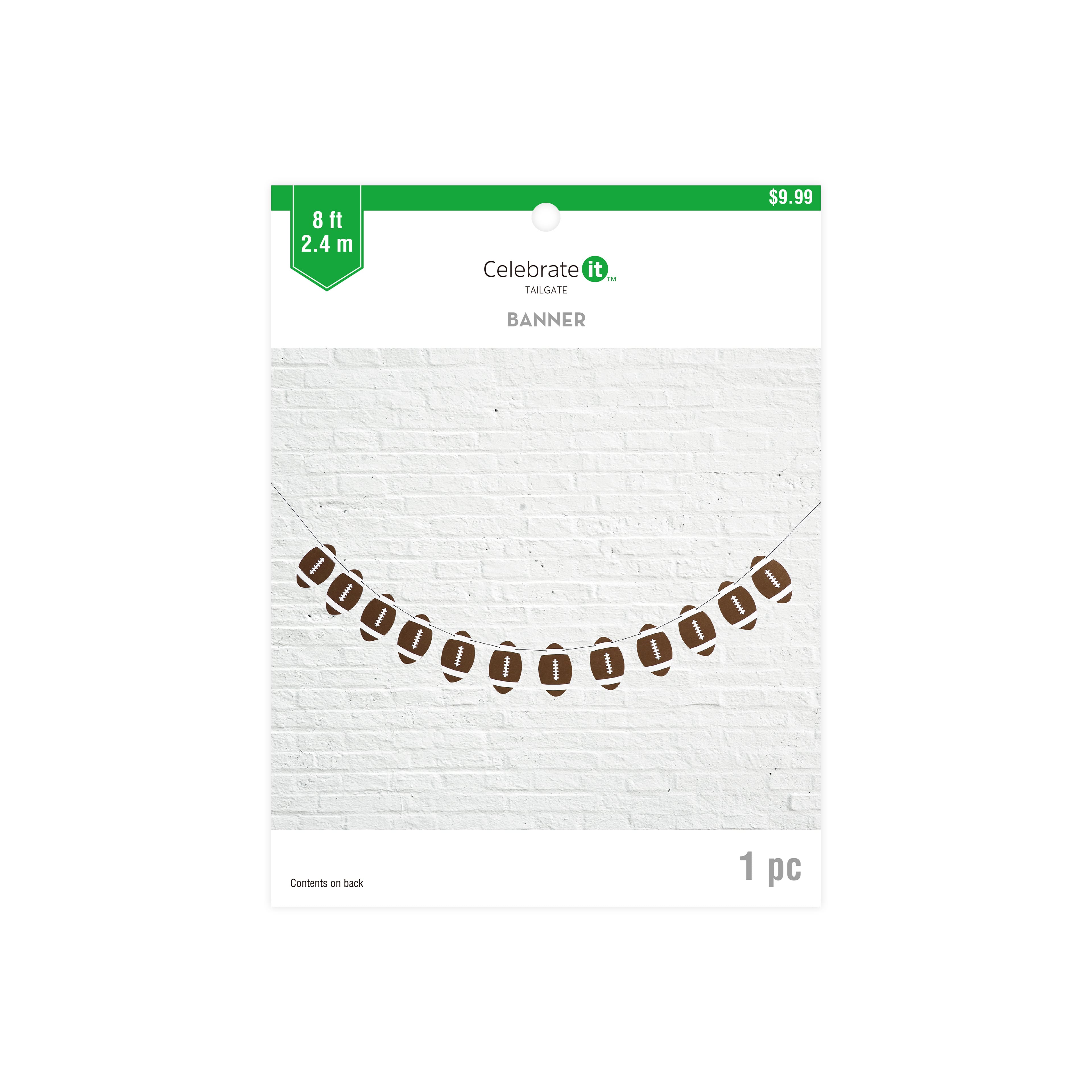8ft. Football Felt Banner by Celebrate It™